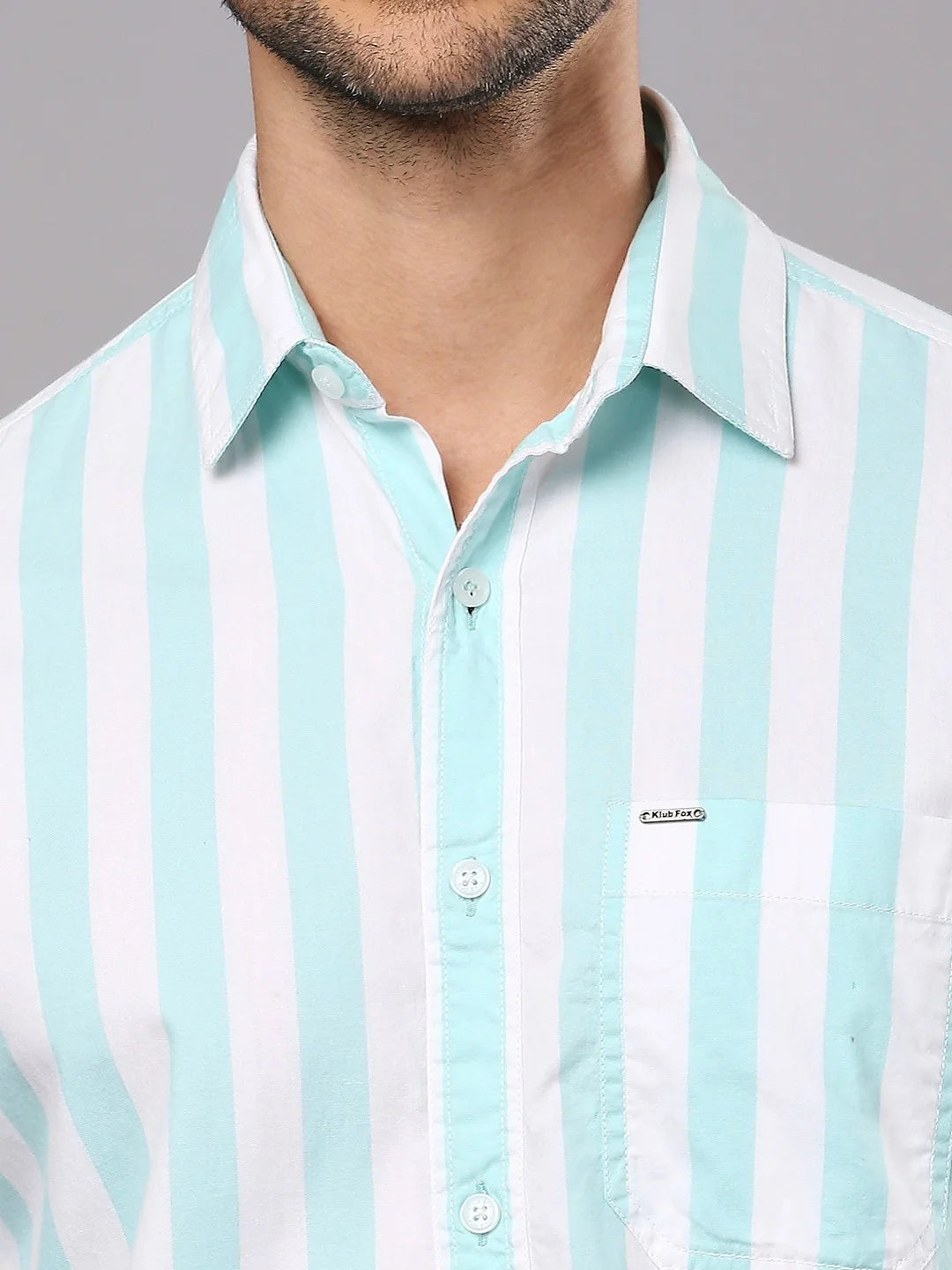 Sea Green Striped Shirt