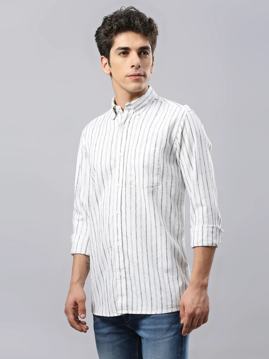 White Striped Shirt