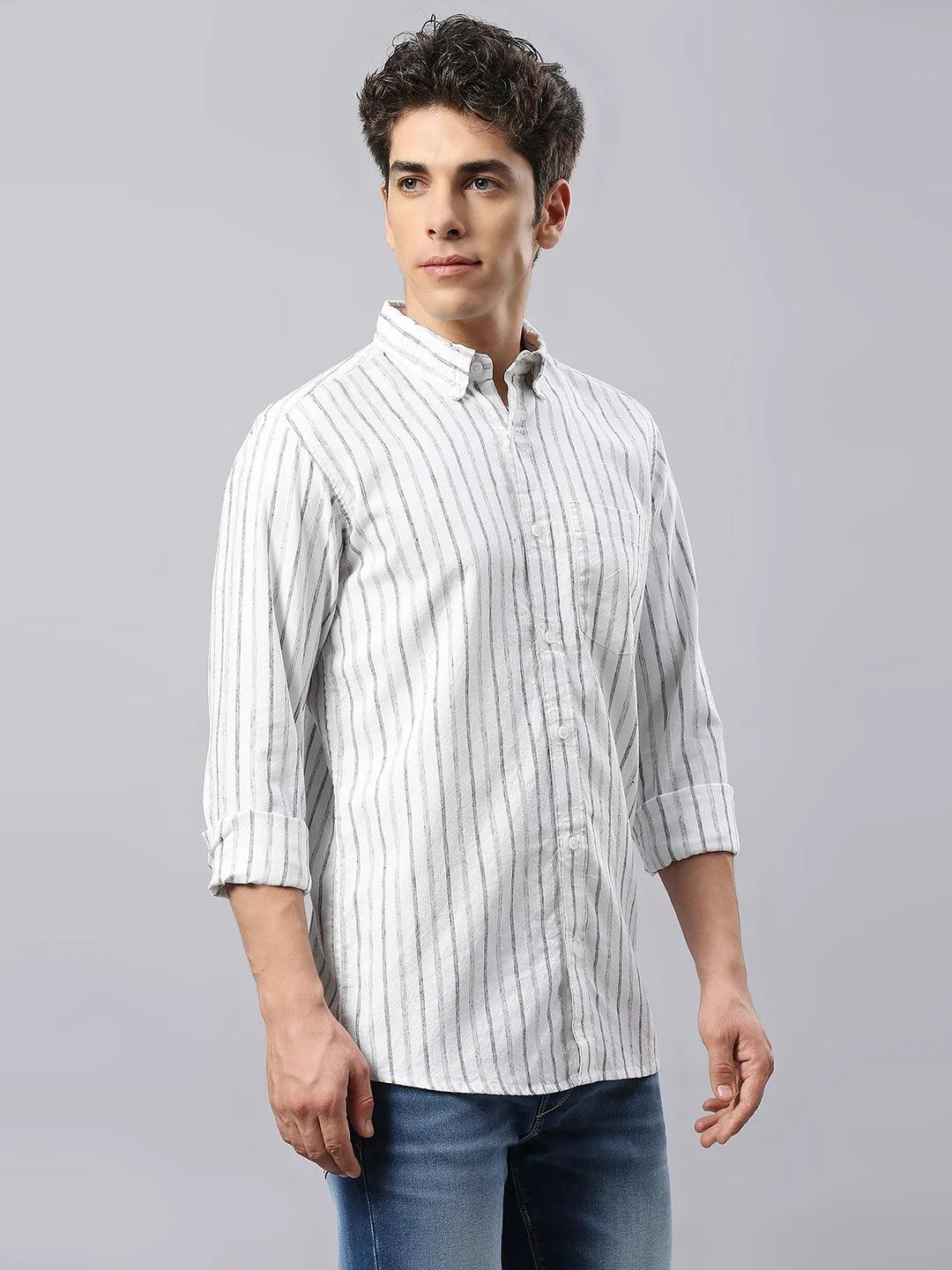 White Striped Shirt