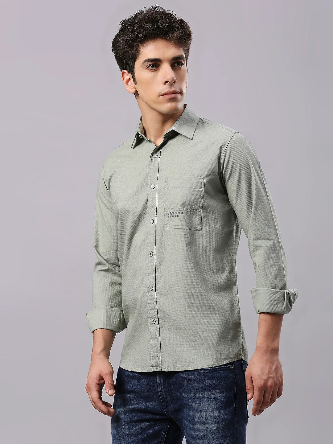 Light Olive Plain Shirt