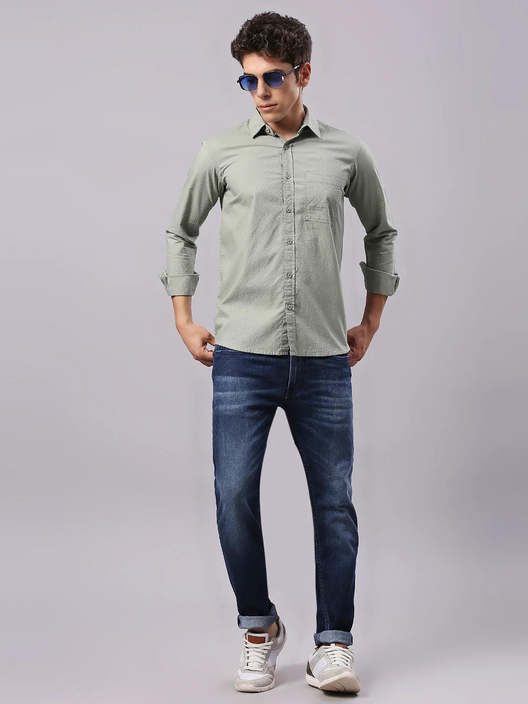 Light Olive Plain Shirt