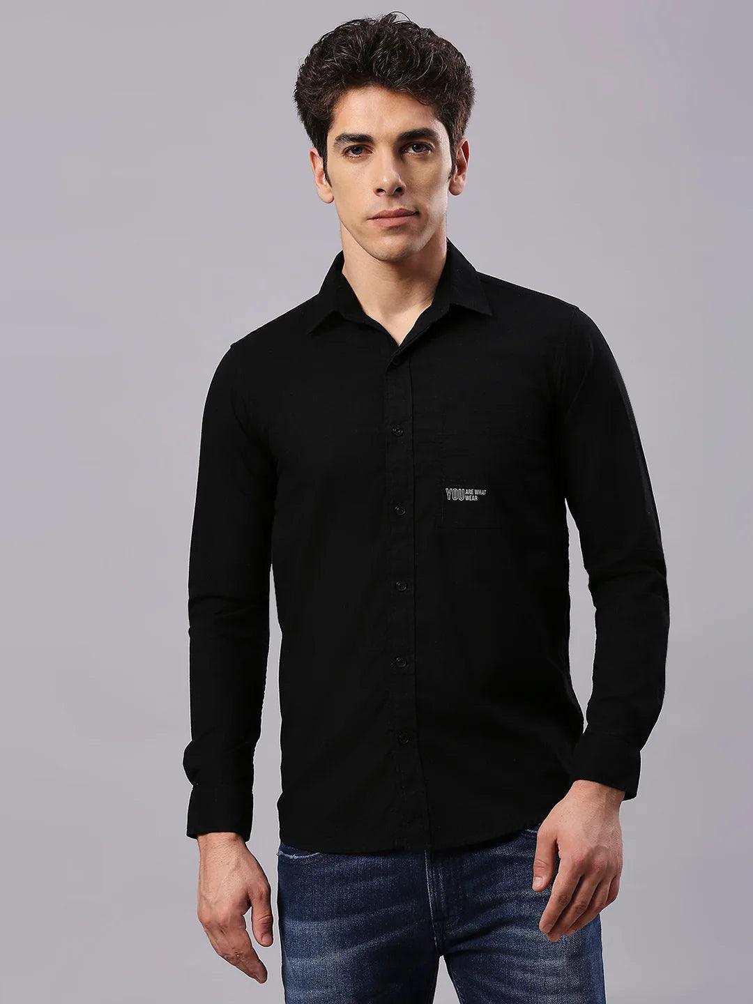 Black Plain Shirt