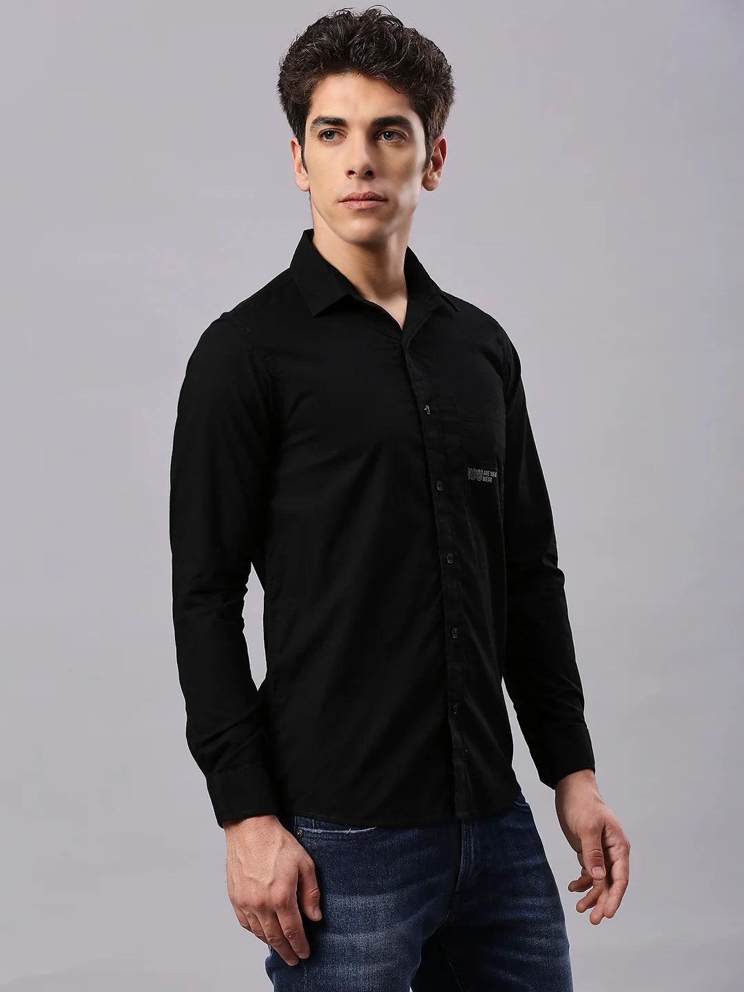 Black Plain Shirt