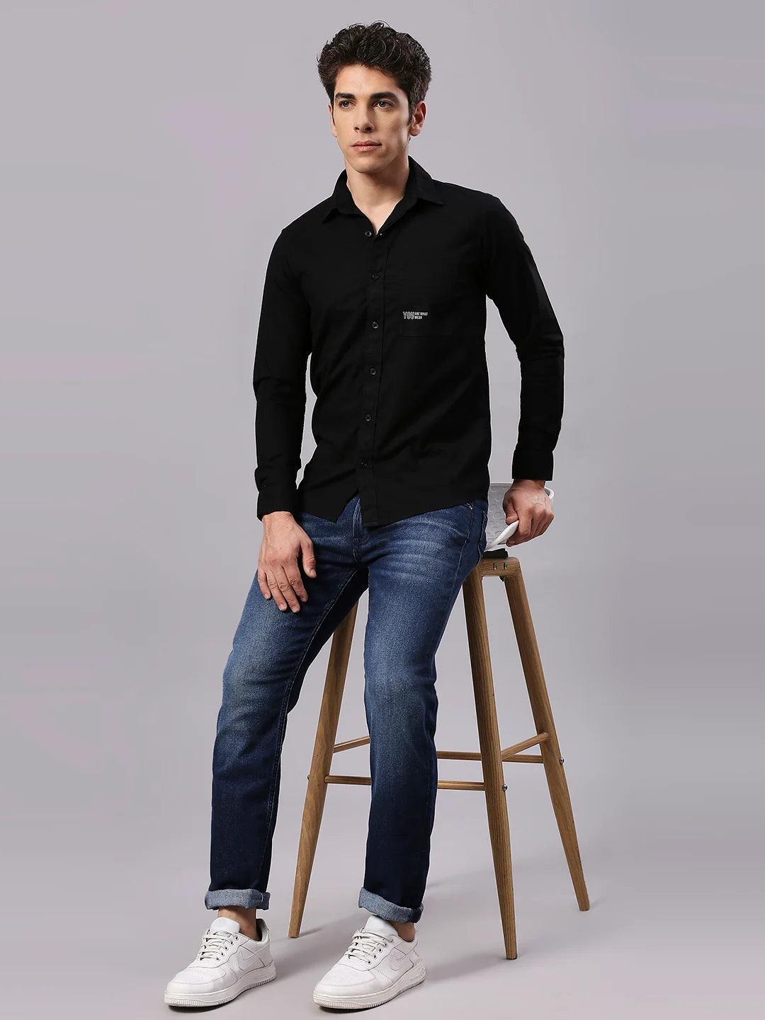 Black Plain Shirt