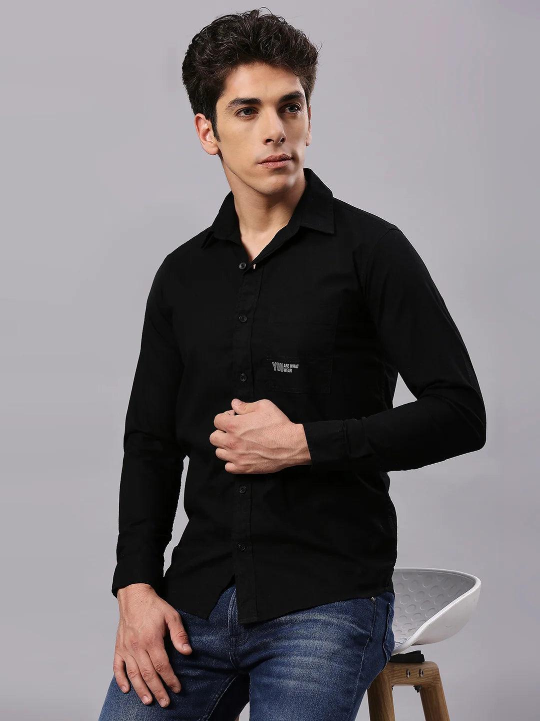 Black Plain Shirt