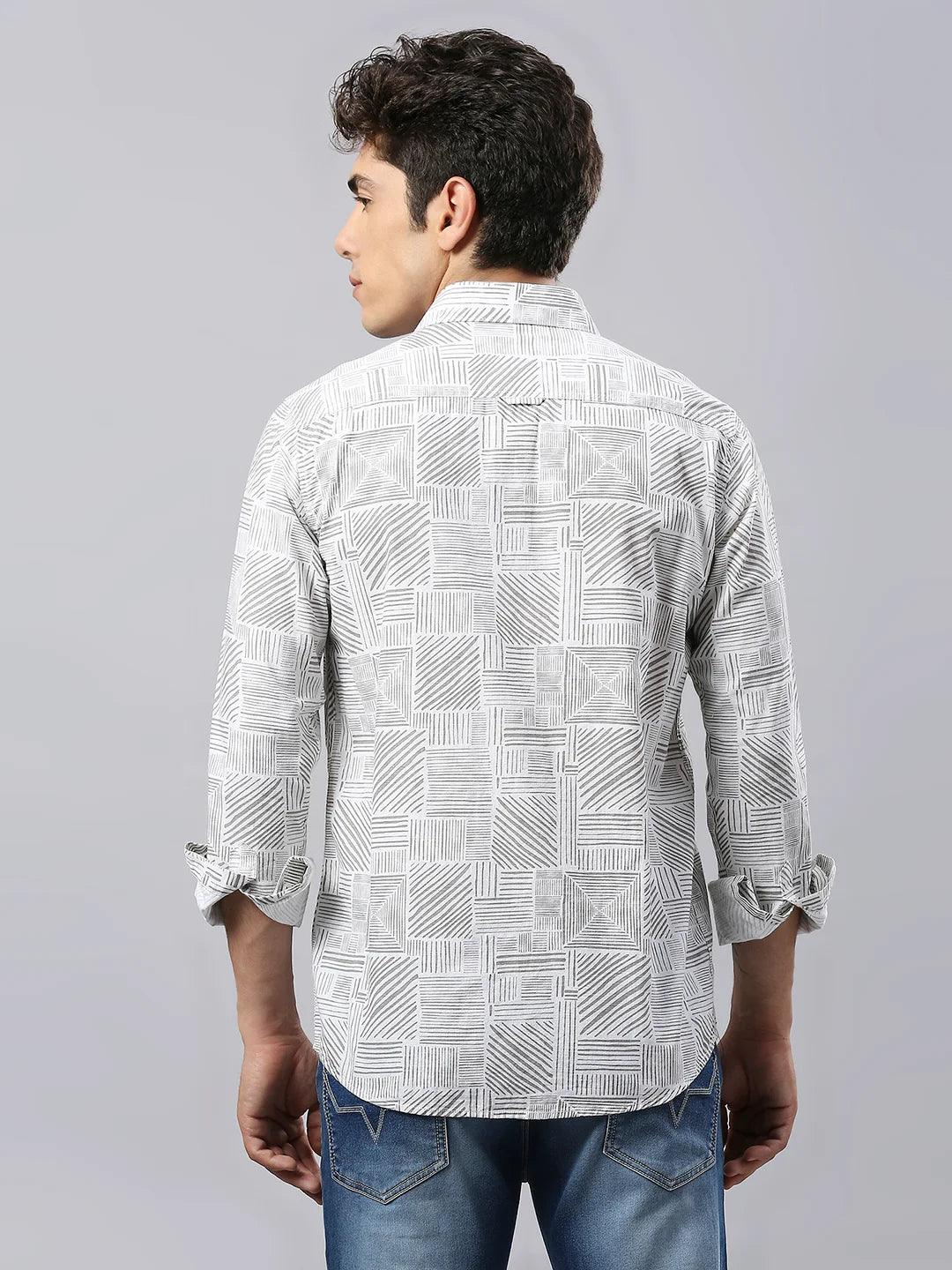 Grey Printed Shirt