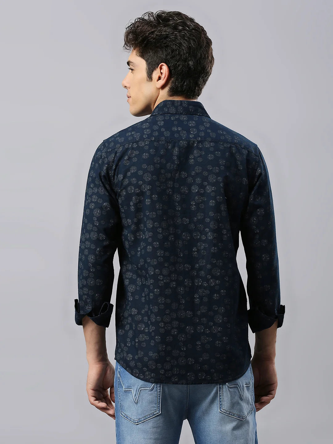 Navy Printed Shirt