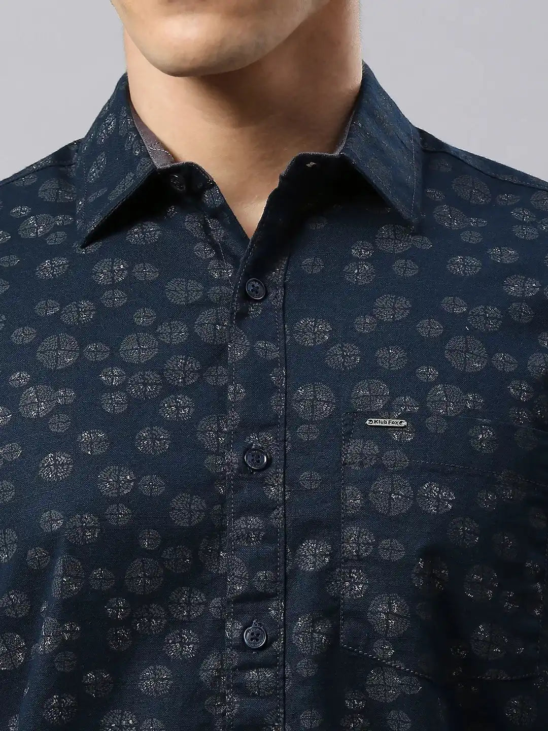 Navy Printed Shirt