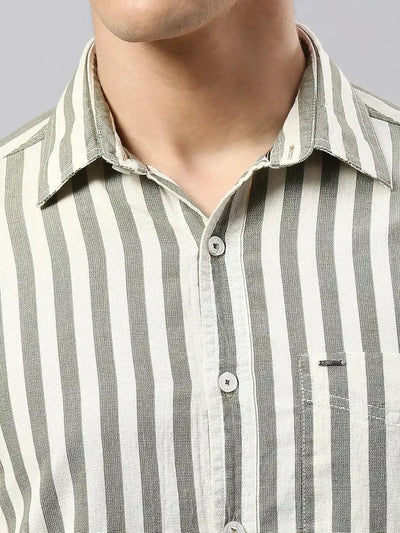 Olive Striped Shirt