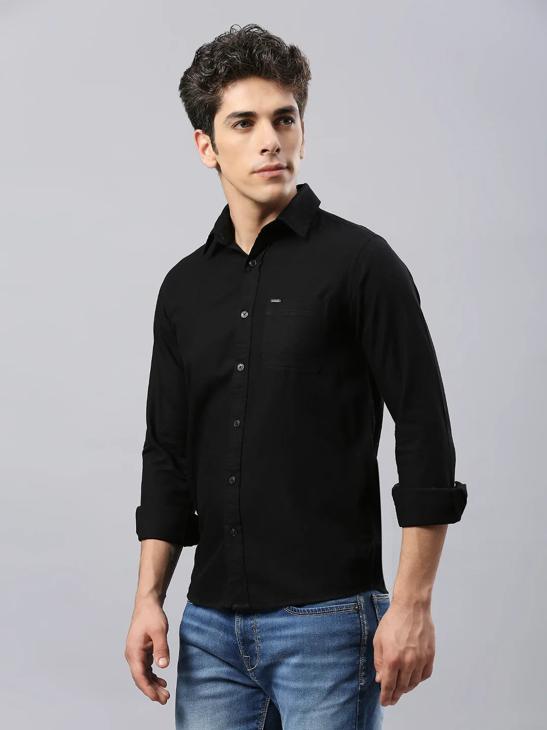 Black Plain Shirt