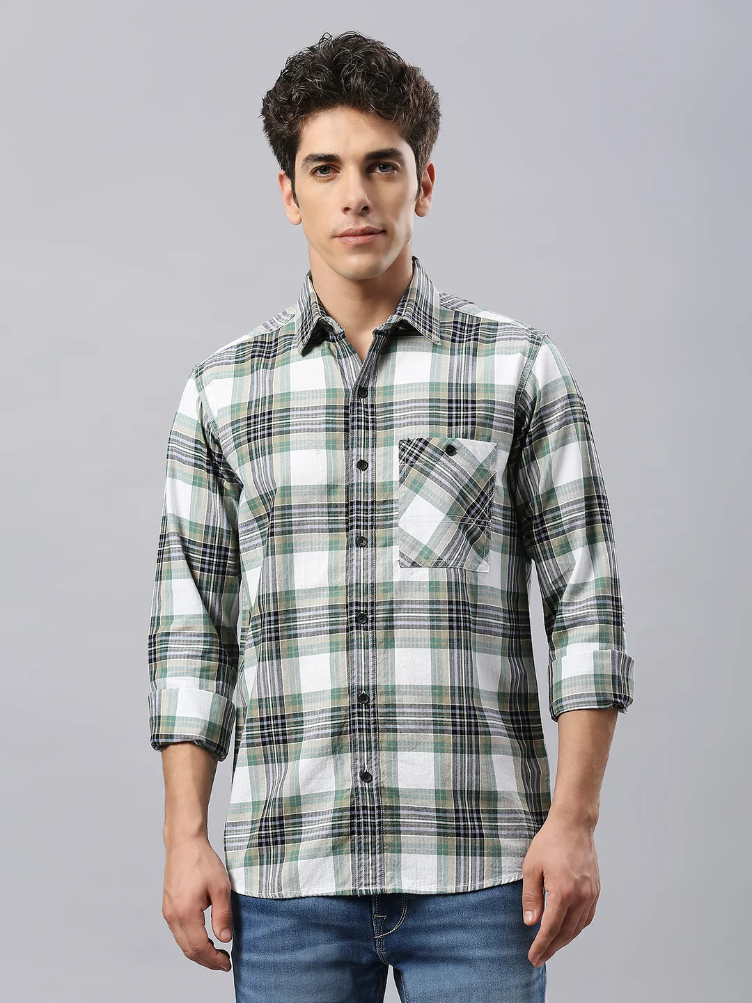 Olive Checkered Shirt