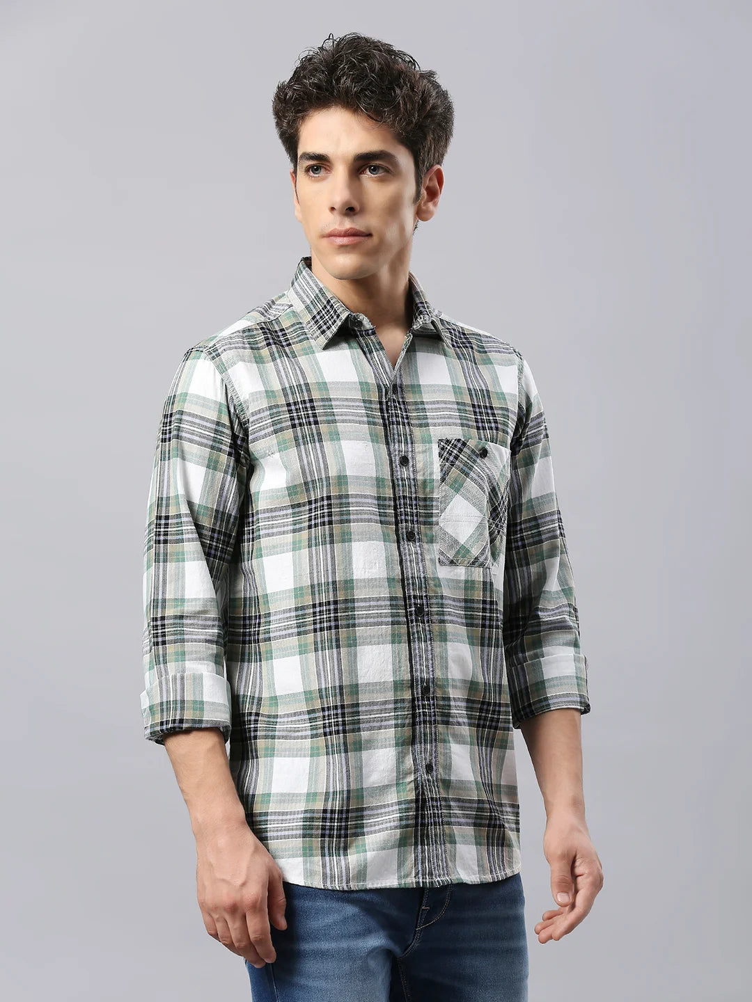 Olive Checkered Shirt