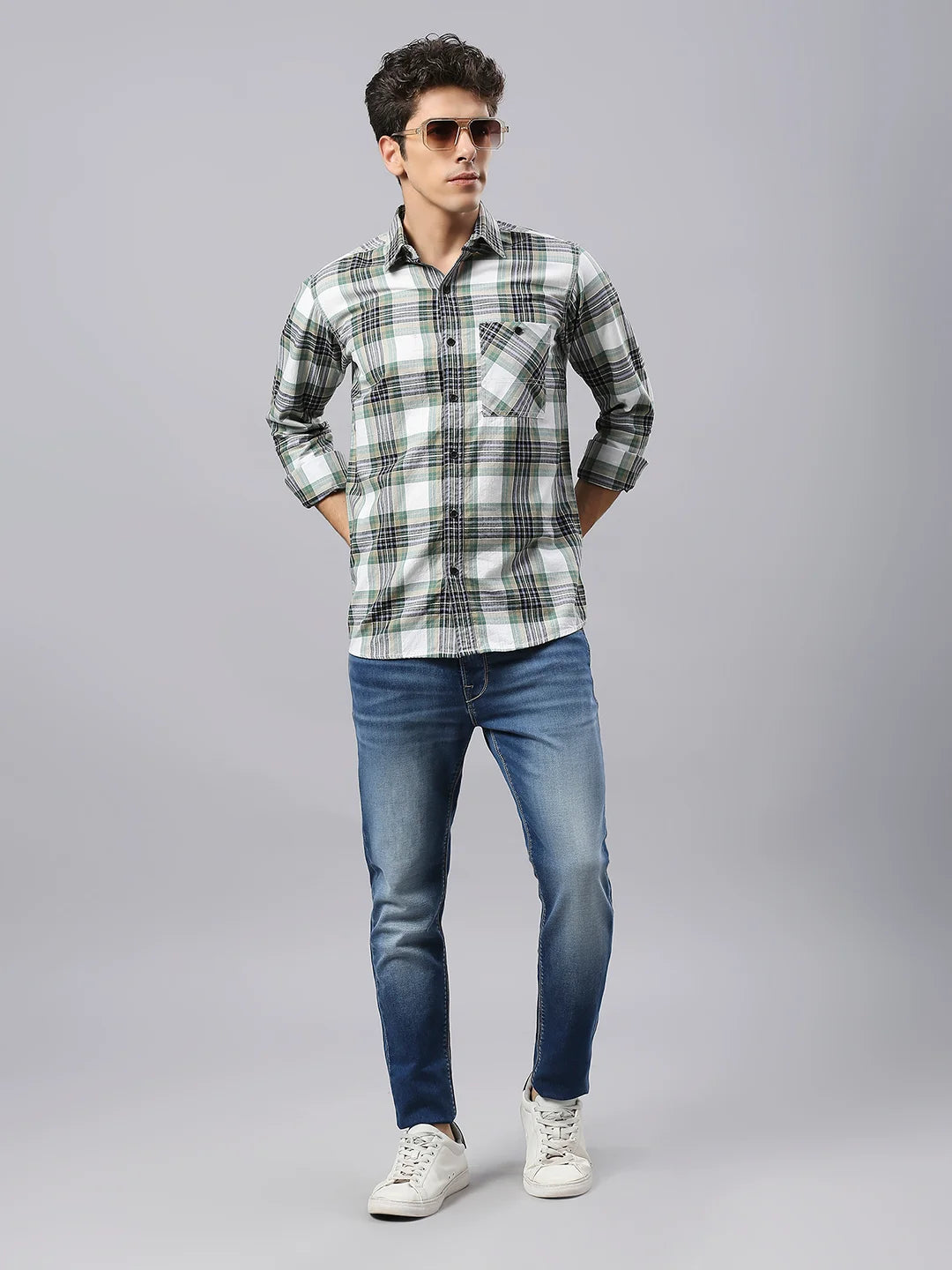 Olive Checkered Shirt