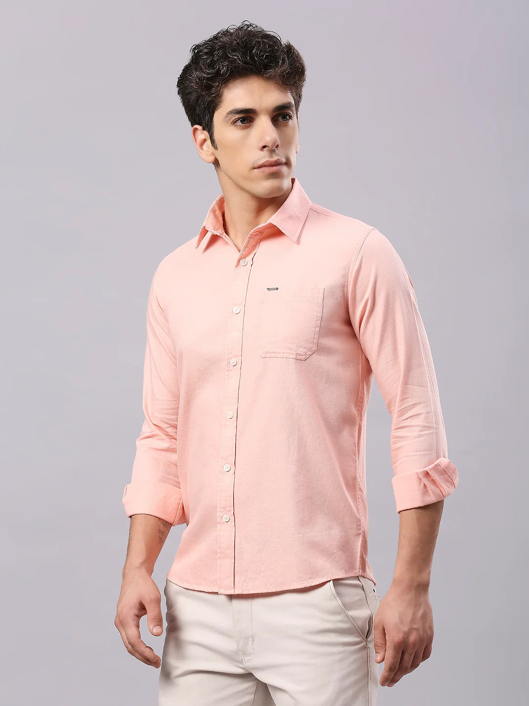 Peach Plain Shirt