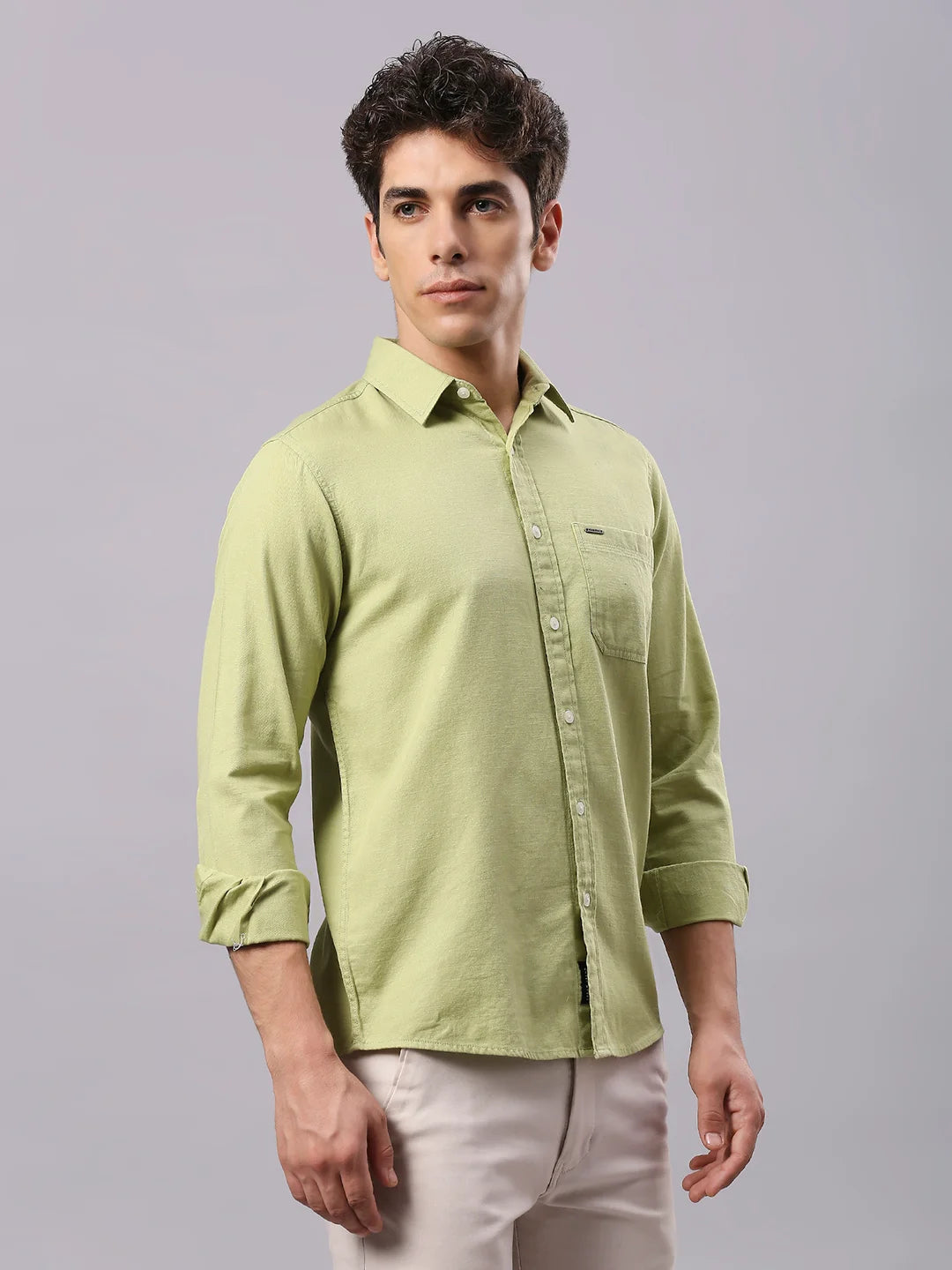 Green Plain Shirt