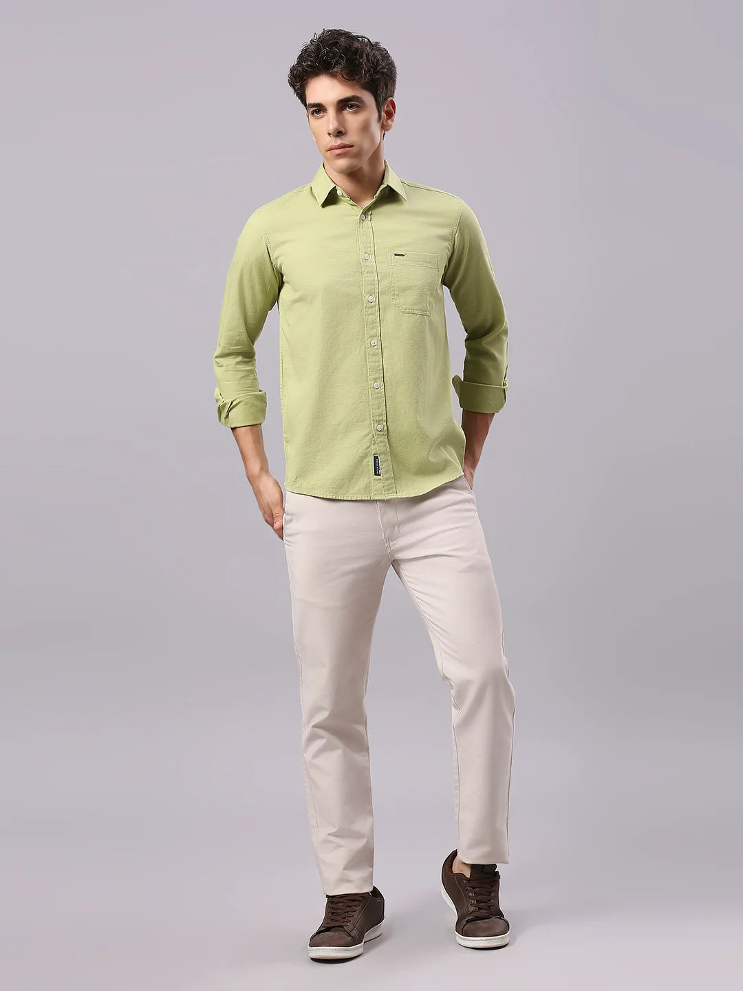 Green Plain Shirt