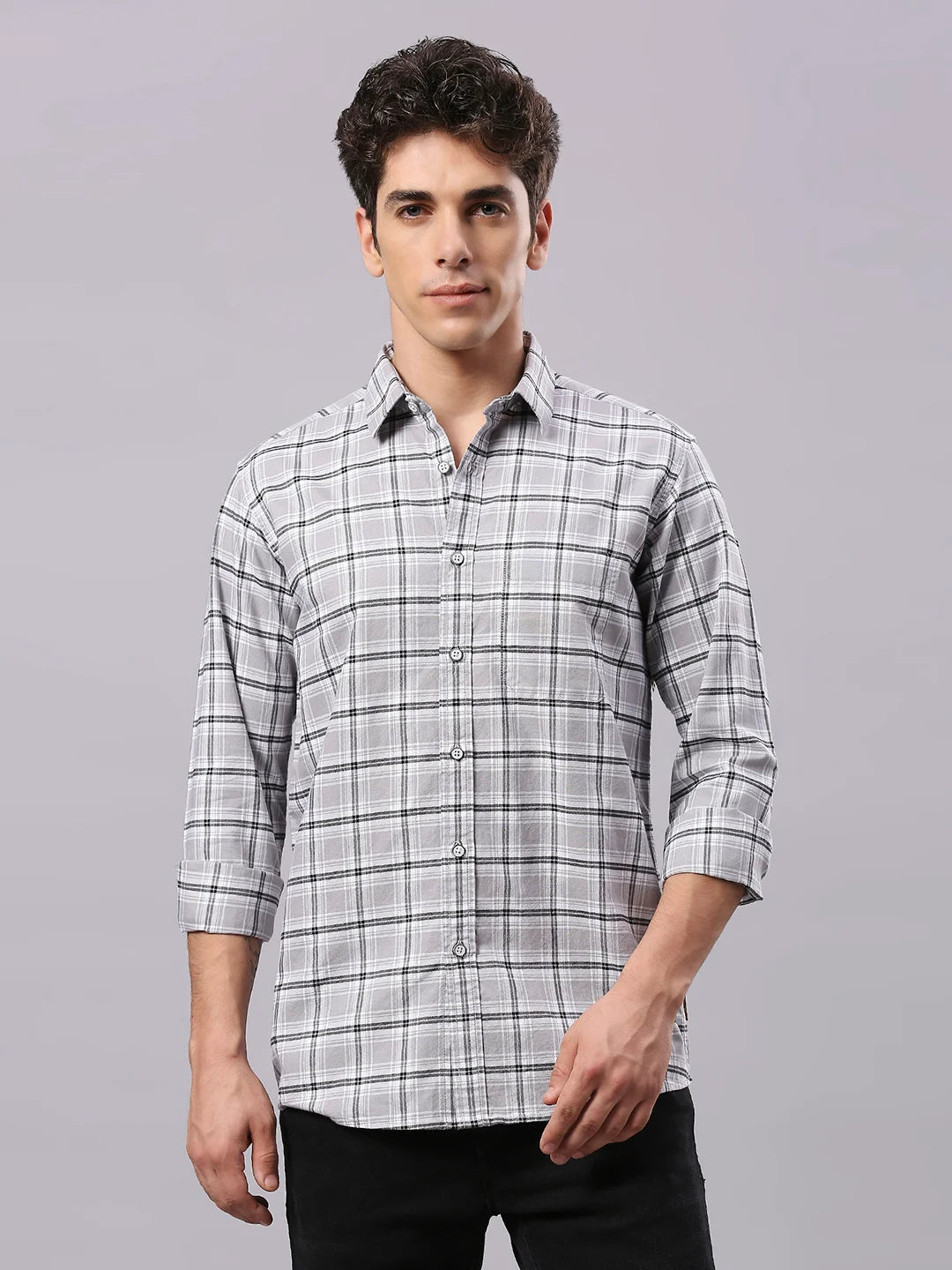 Grey Checkered Shirt