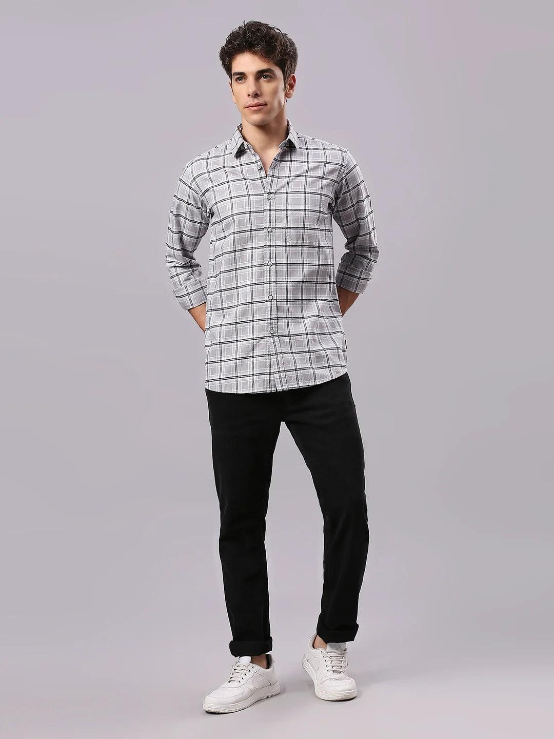 Grey Checkered Shirt