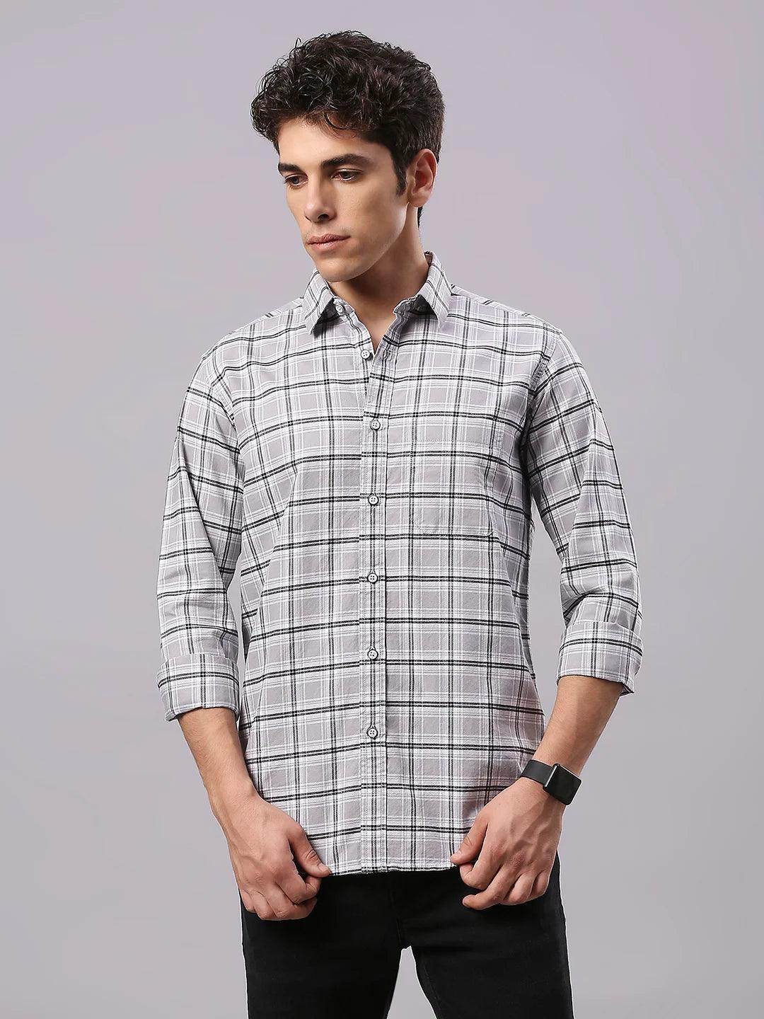 Grey Checkered Shirt