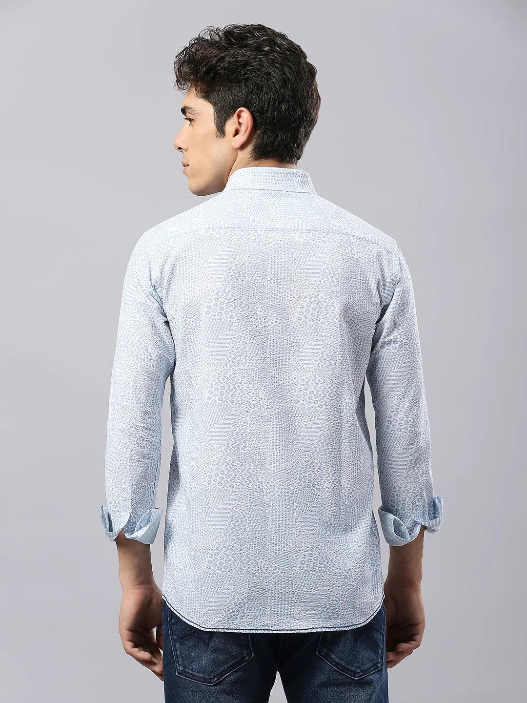 Blue Printed Shirt