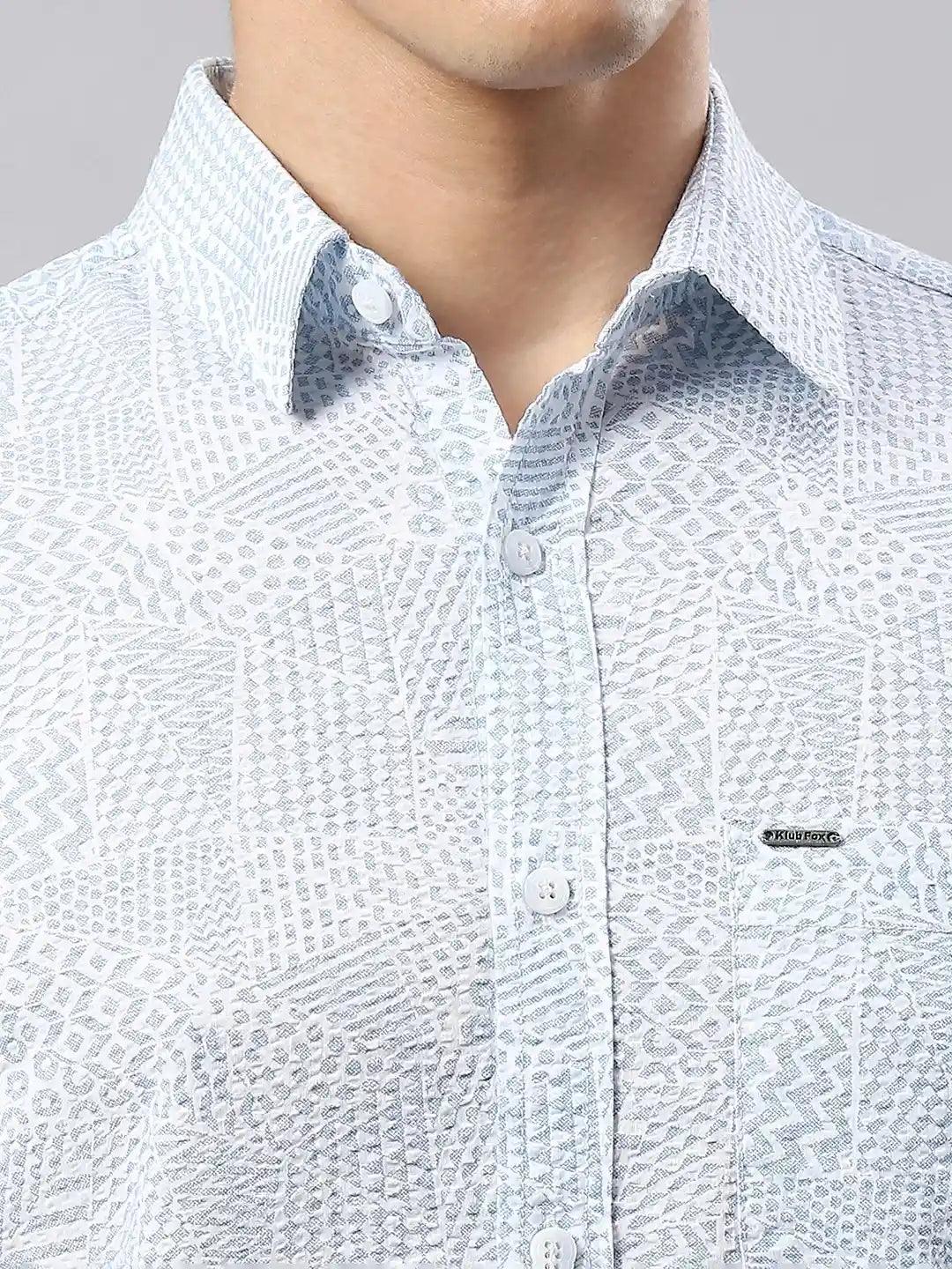 Blue Printed Shirt