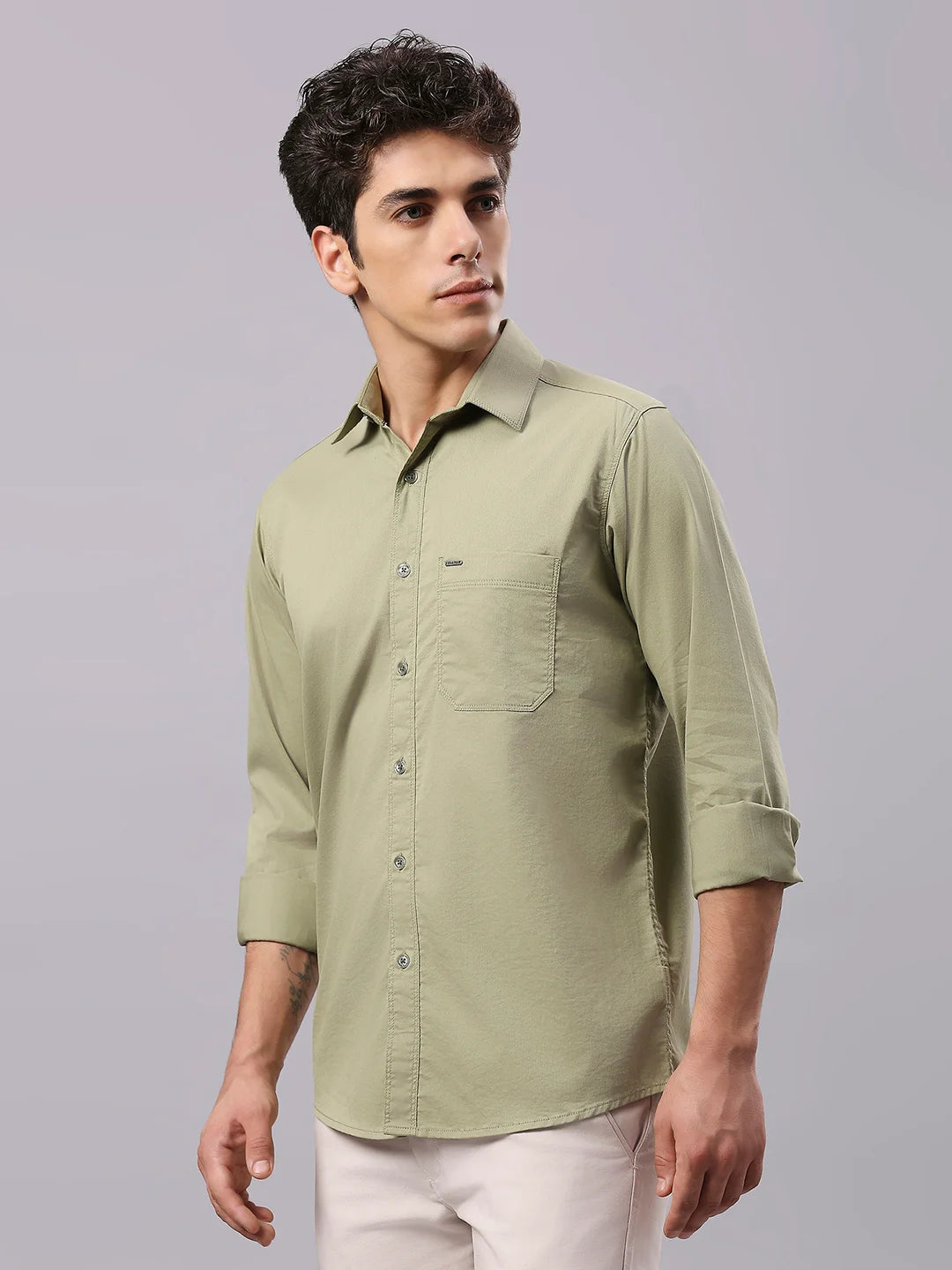 Olive Plain Shirt