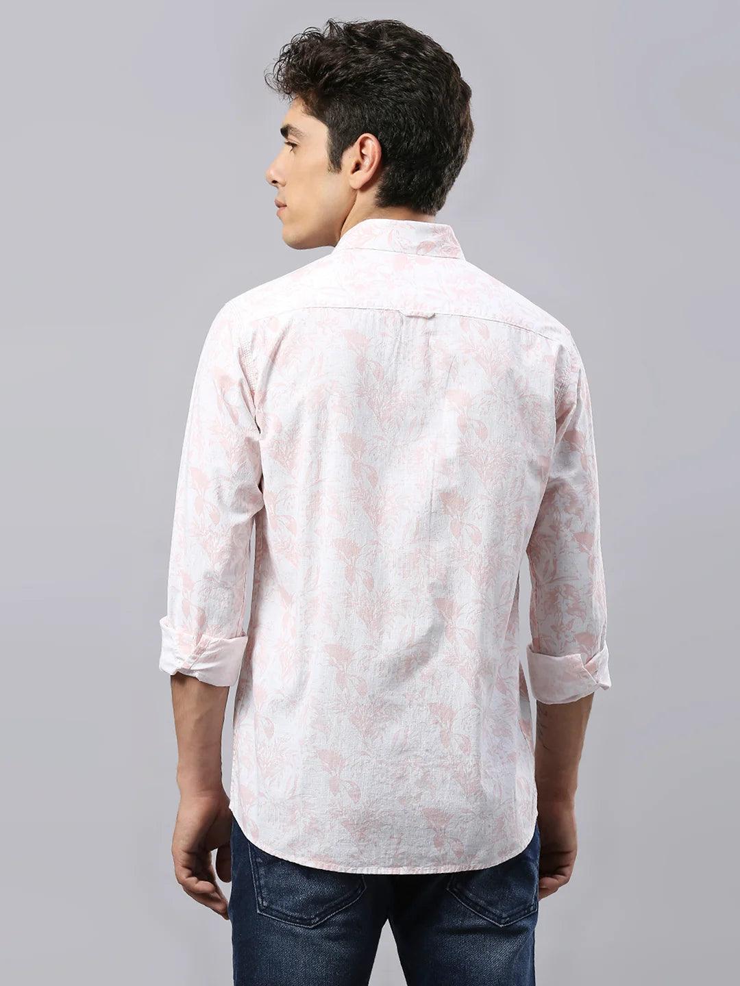 Peach Printed Shirt