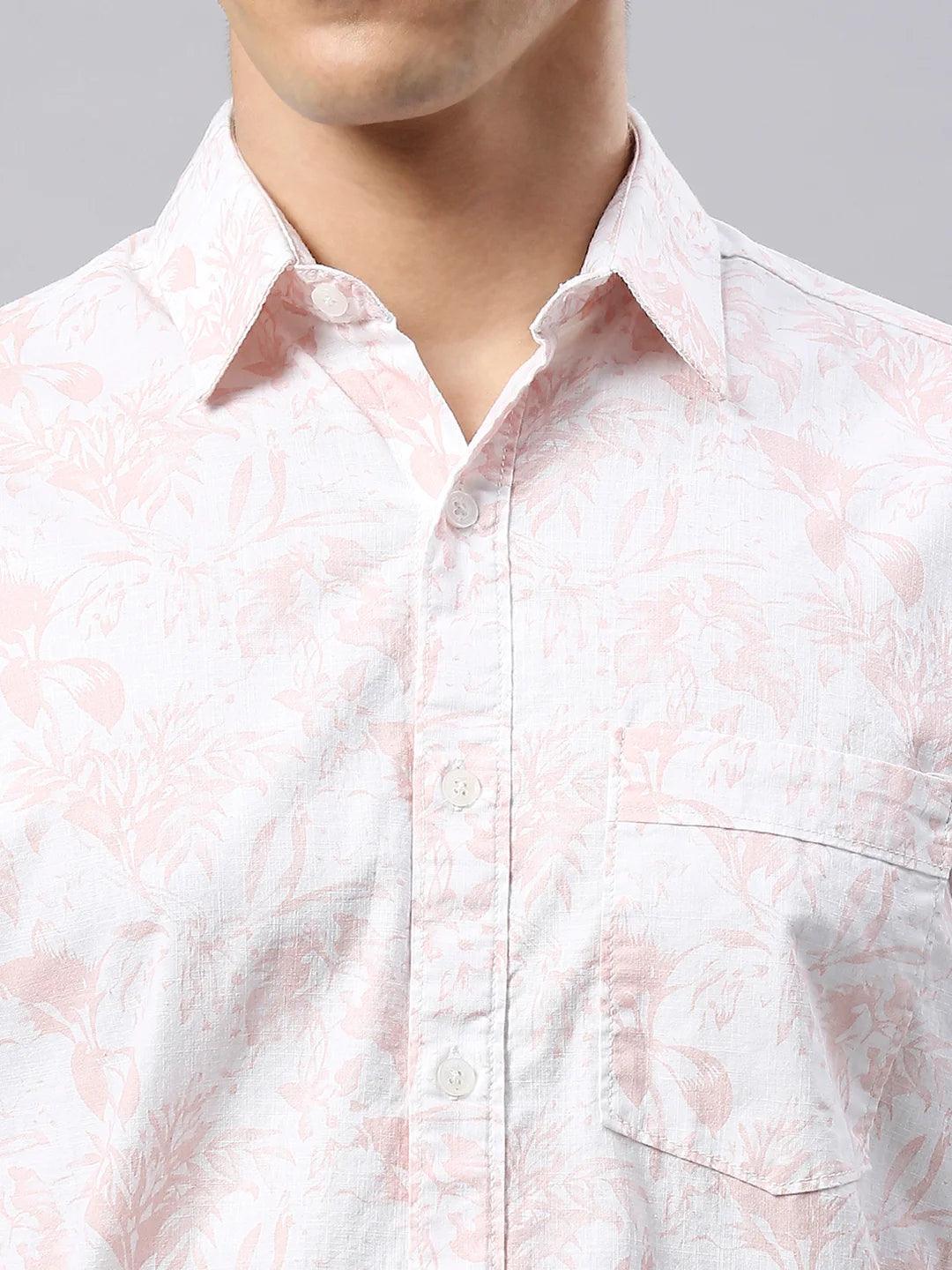 Peach Printed Shirt