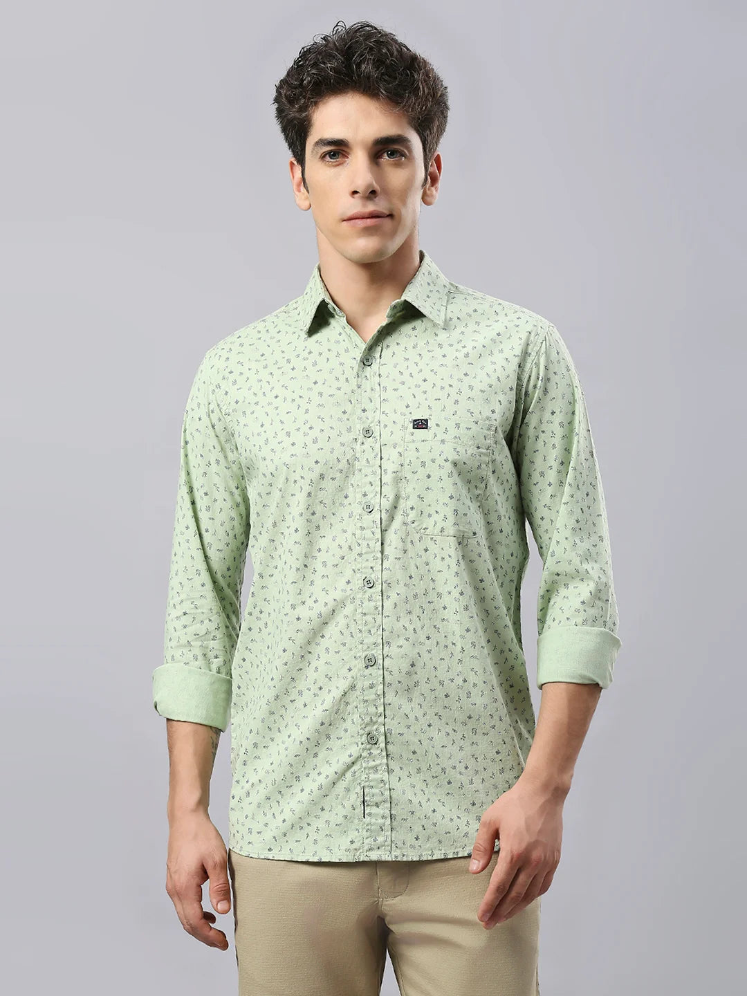 Green Printed Shirt