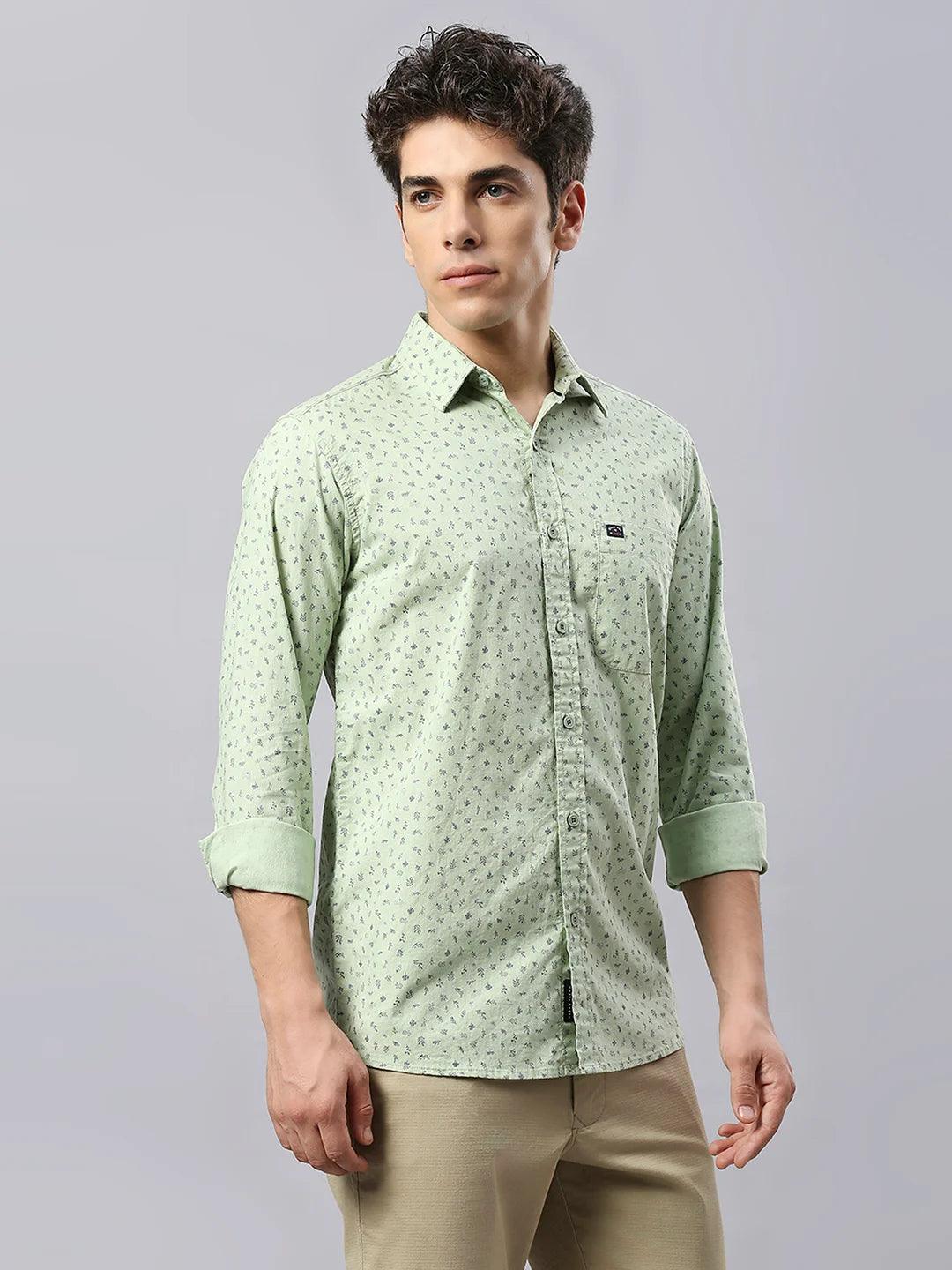 Green Printed Shirt