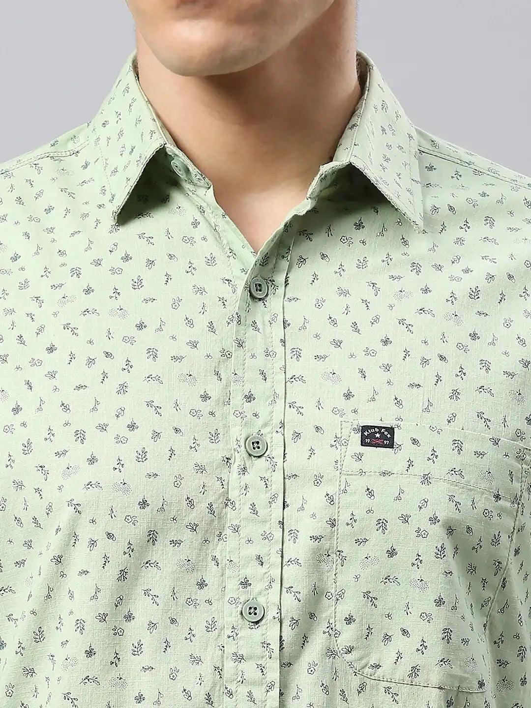 Green Printed Shirt