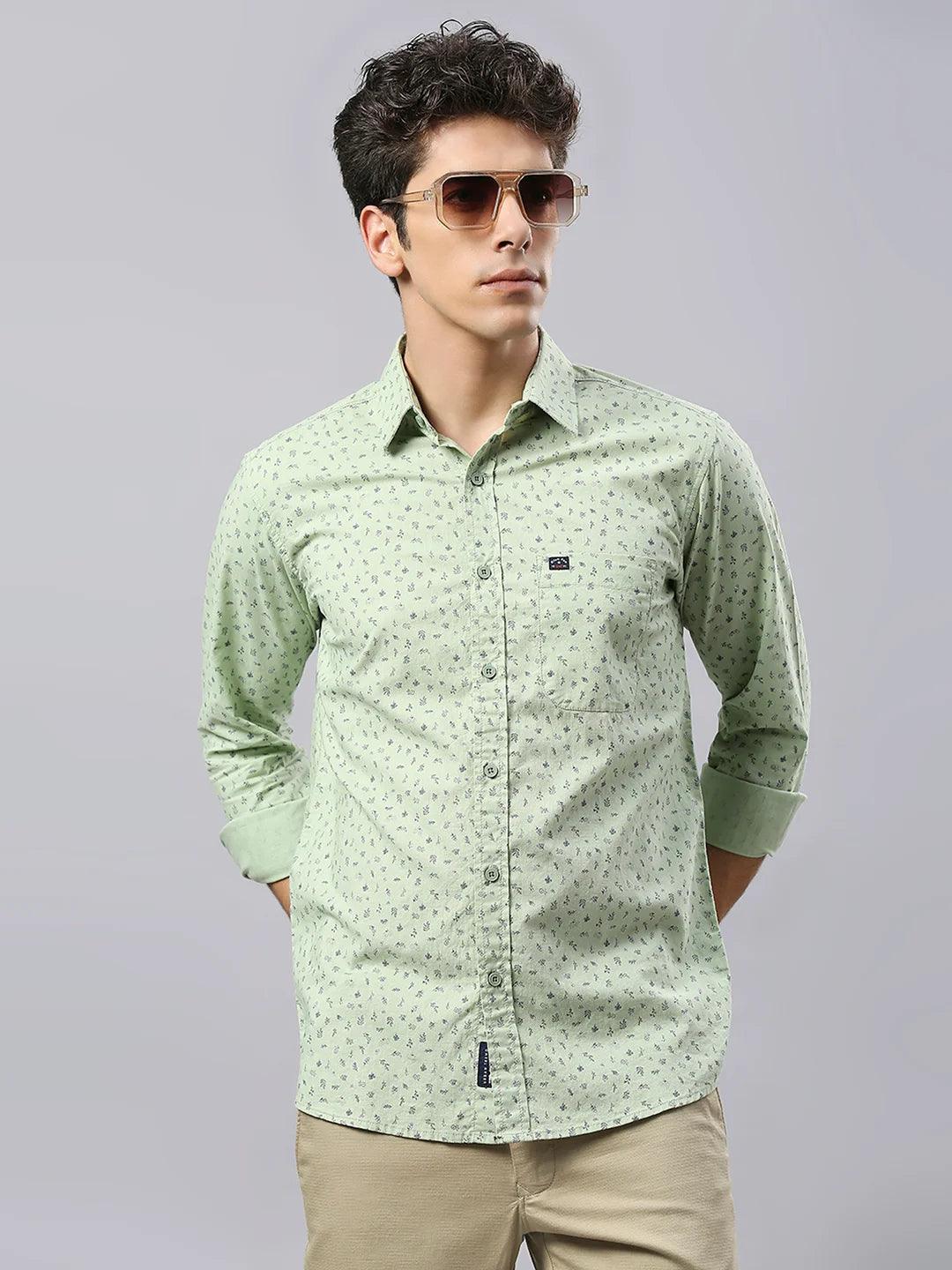 Green Printed Shirt