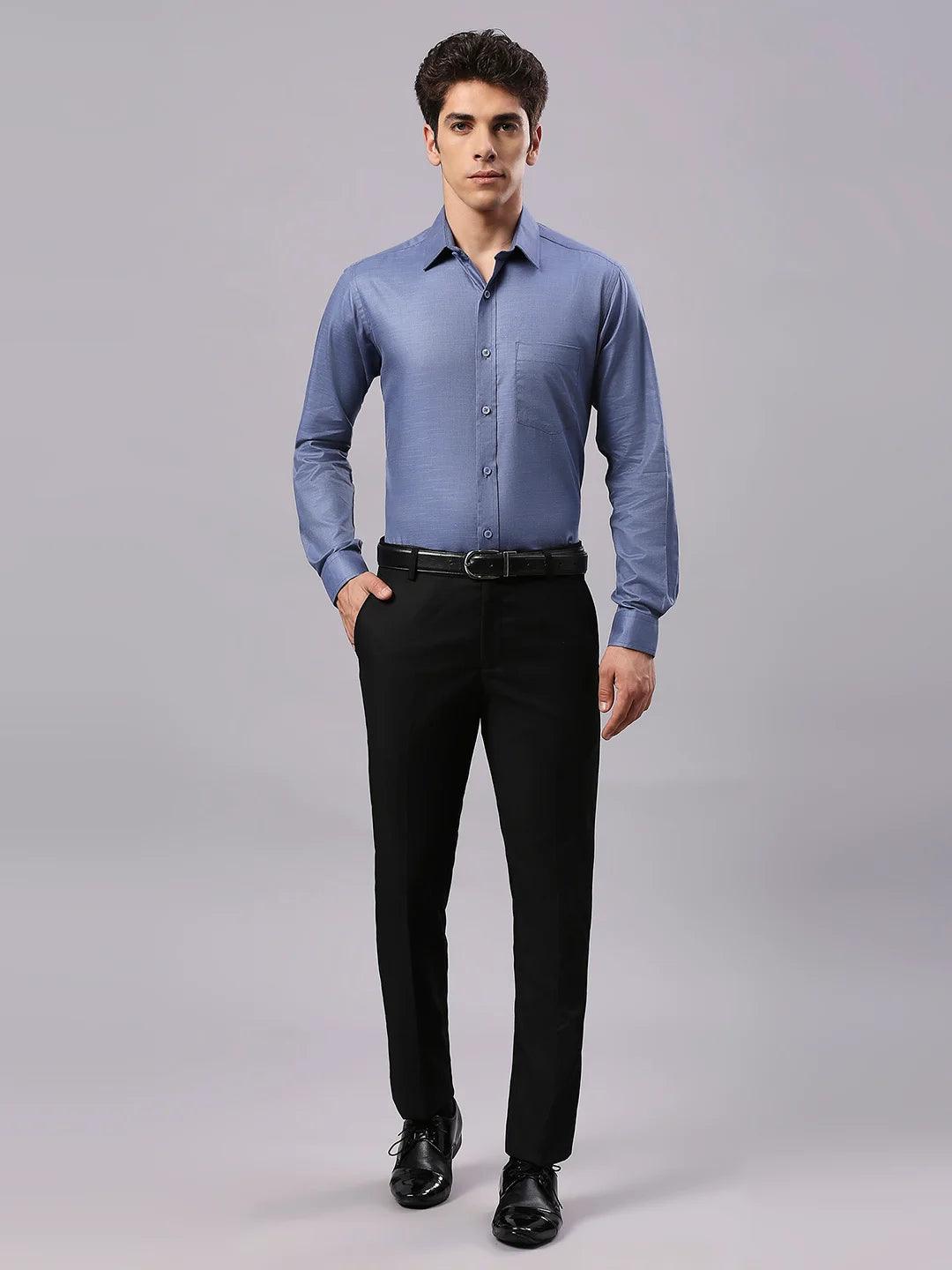 Blue Solid Shirt