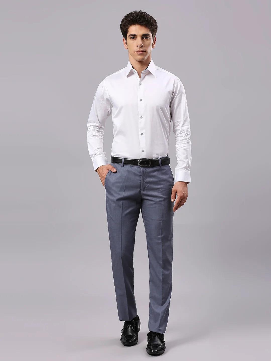 Solid White Formal Satin Shirt