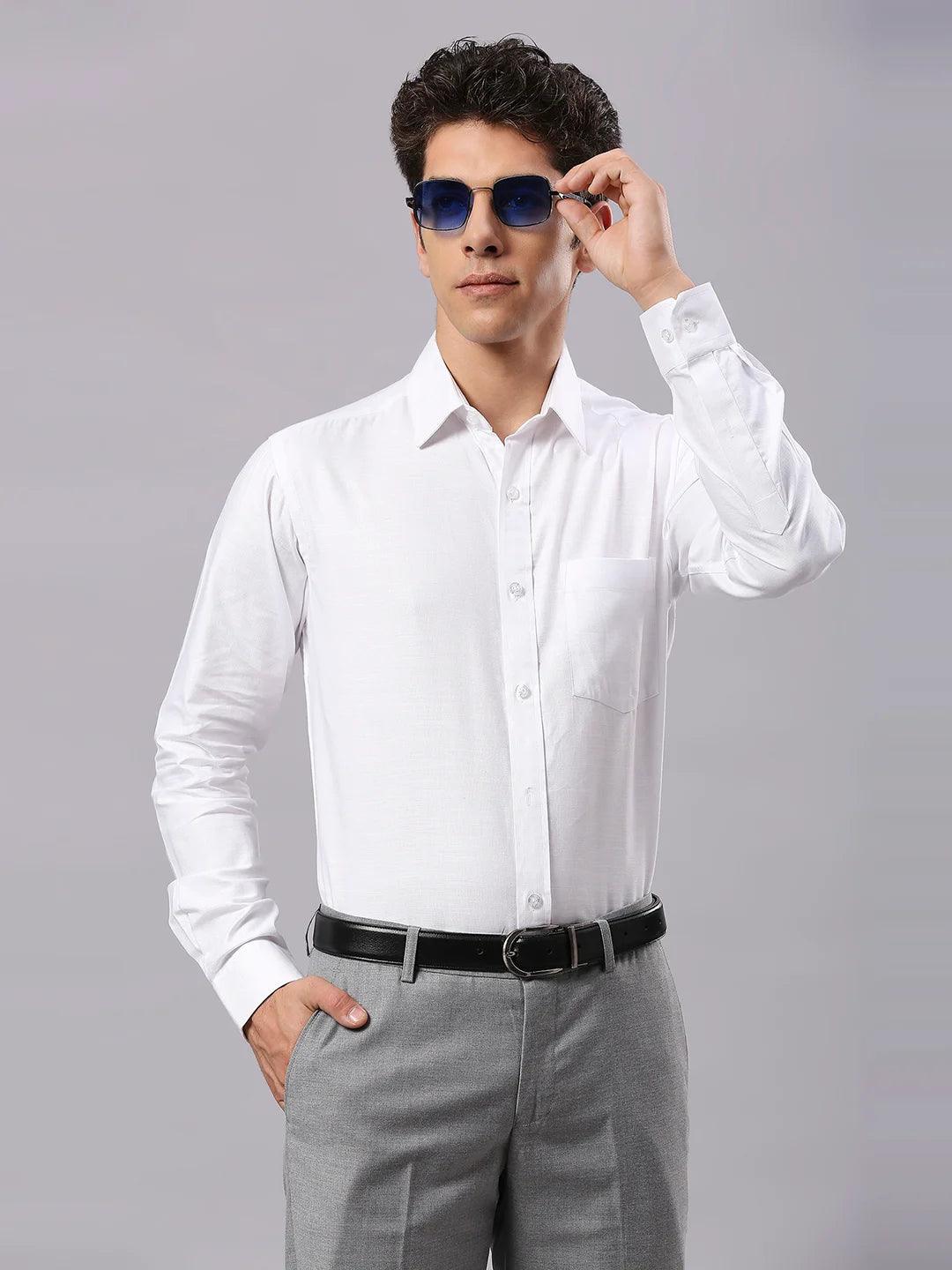 White Solid Shirt