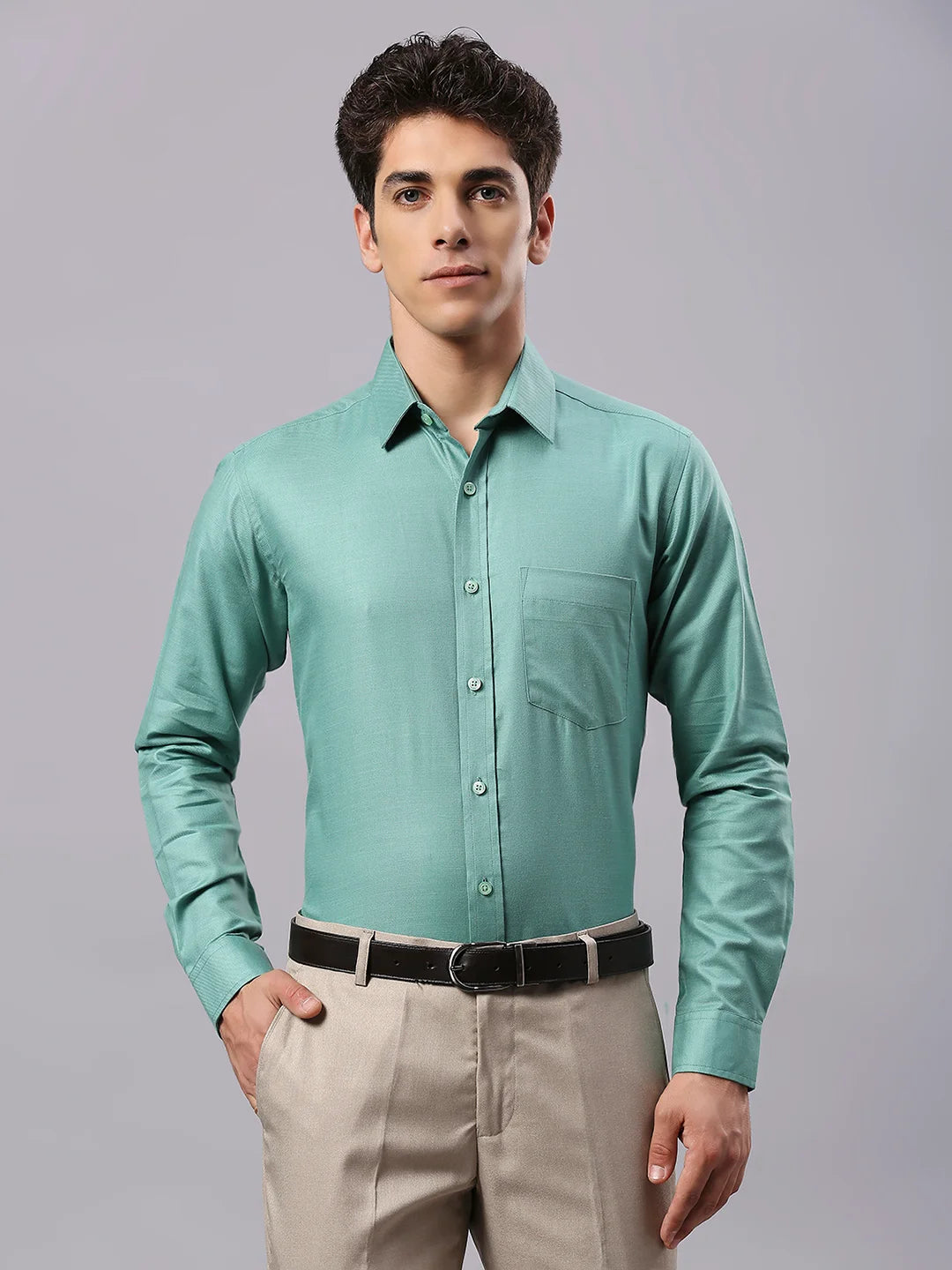 Green Plain Shirt