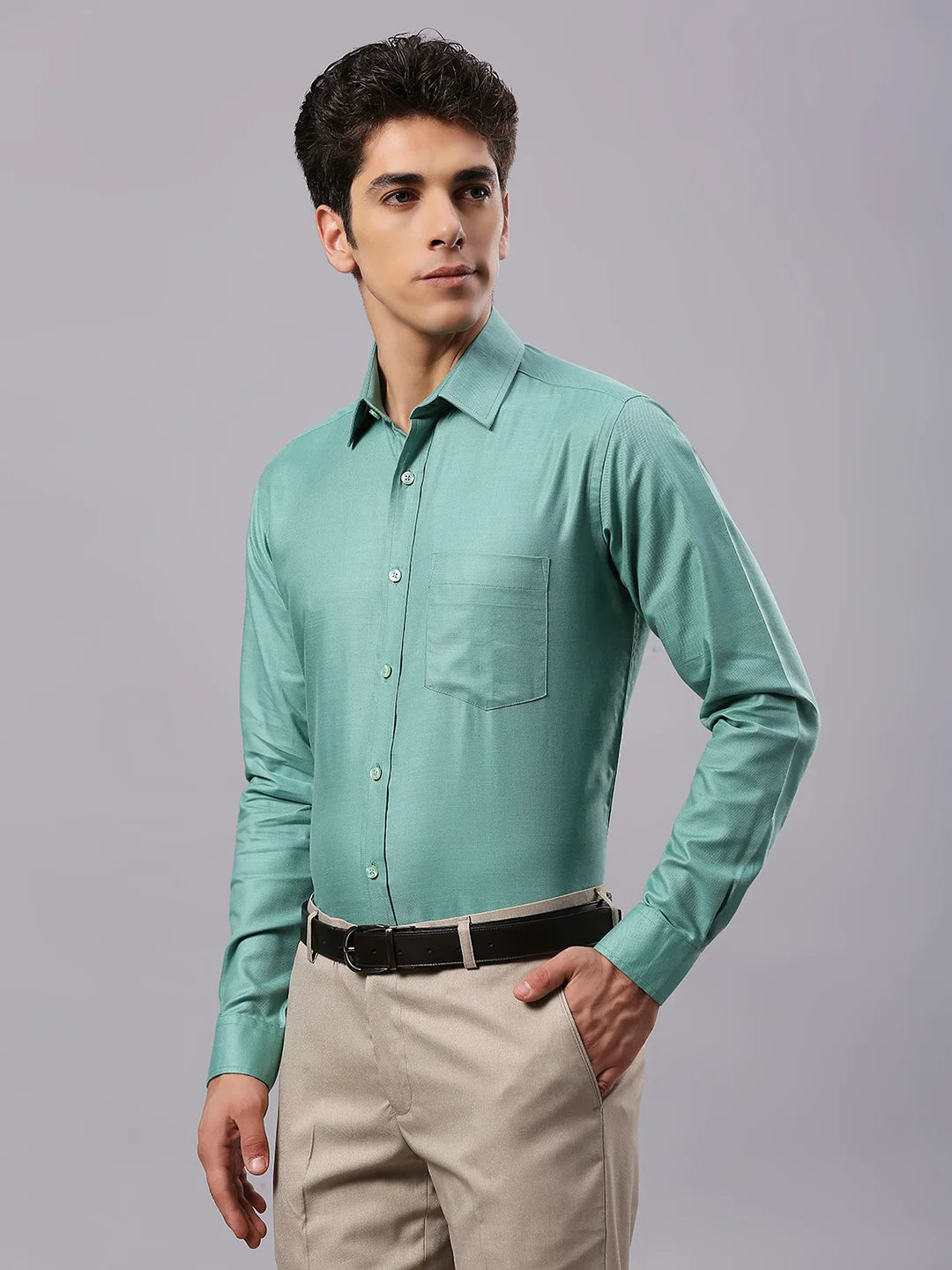 Green Plain Shirt