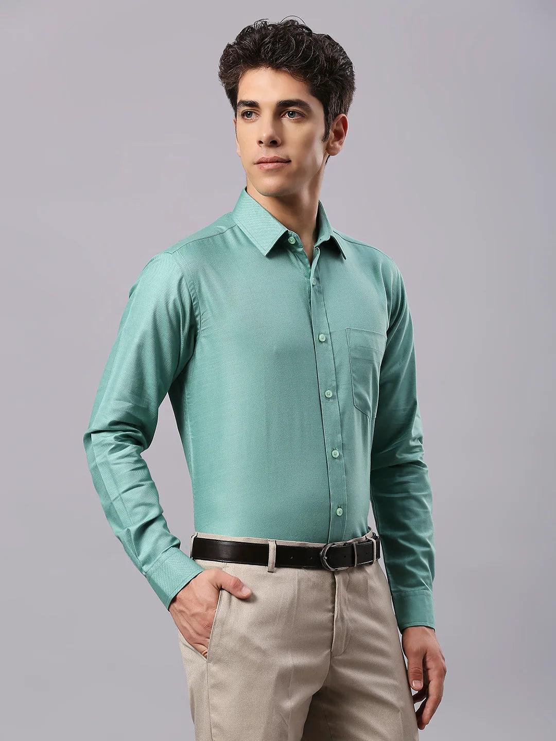 Green Solid Shirt