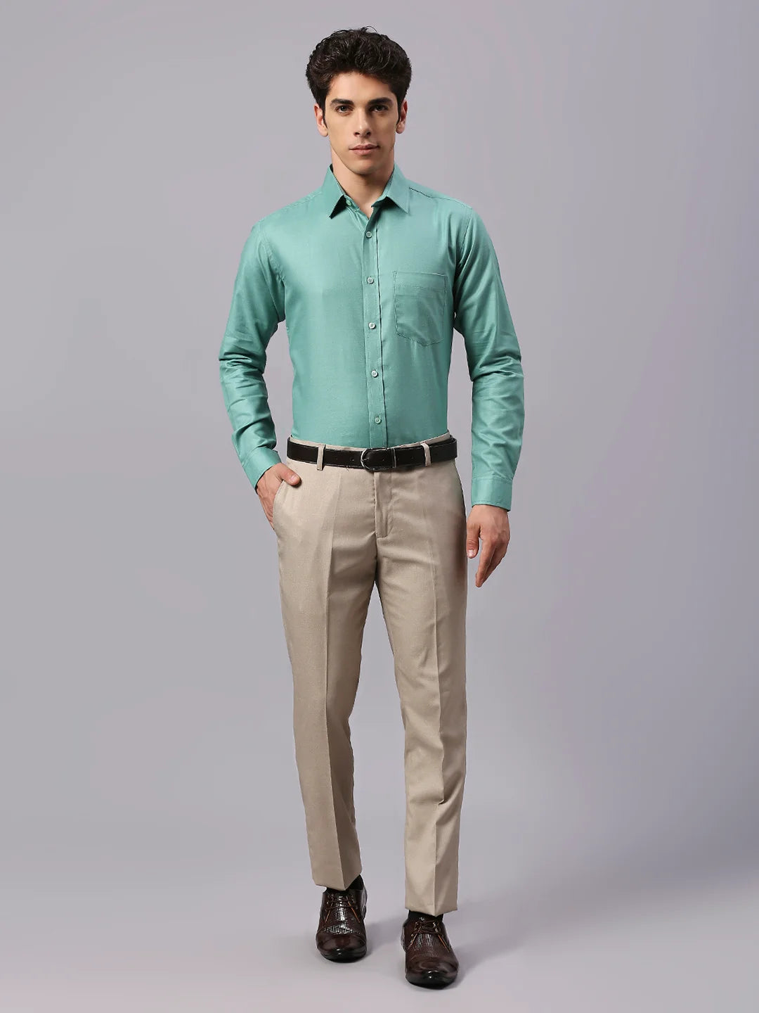 Green Plain Shirt