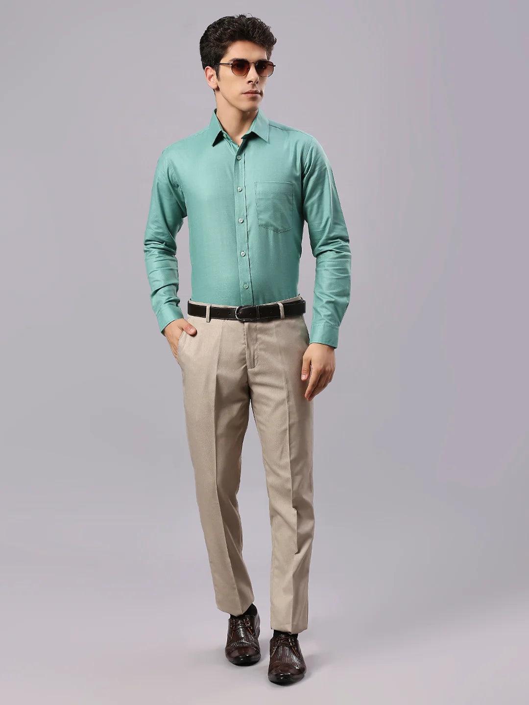 Green Solid Shirt
