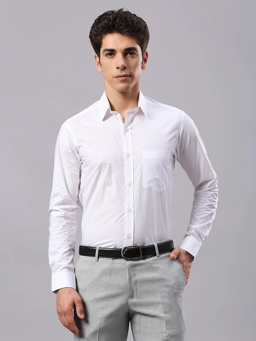 White Solid Shirt