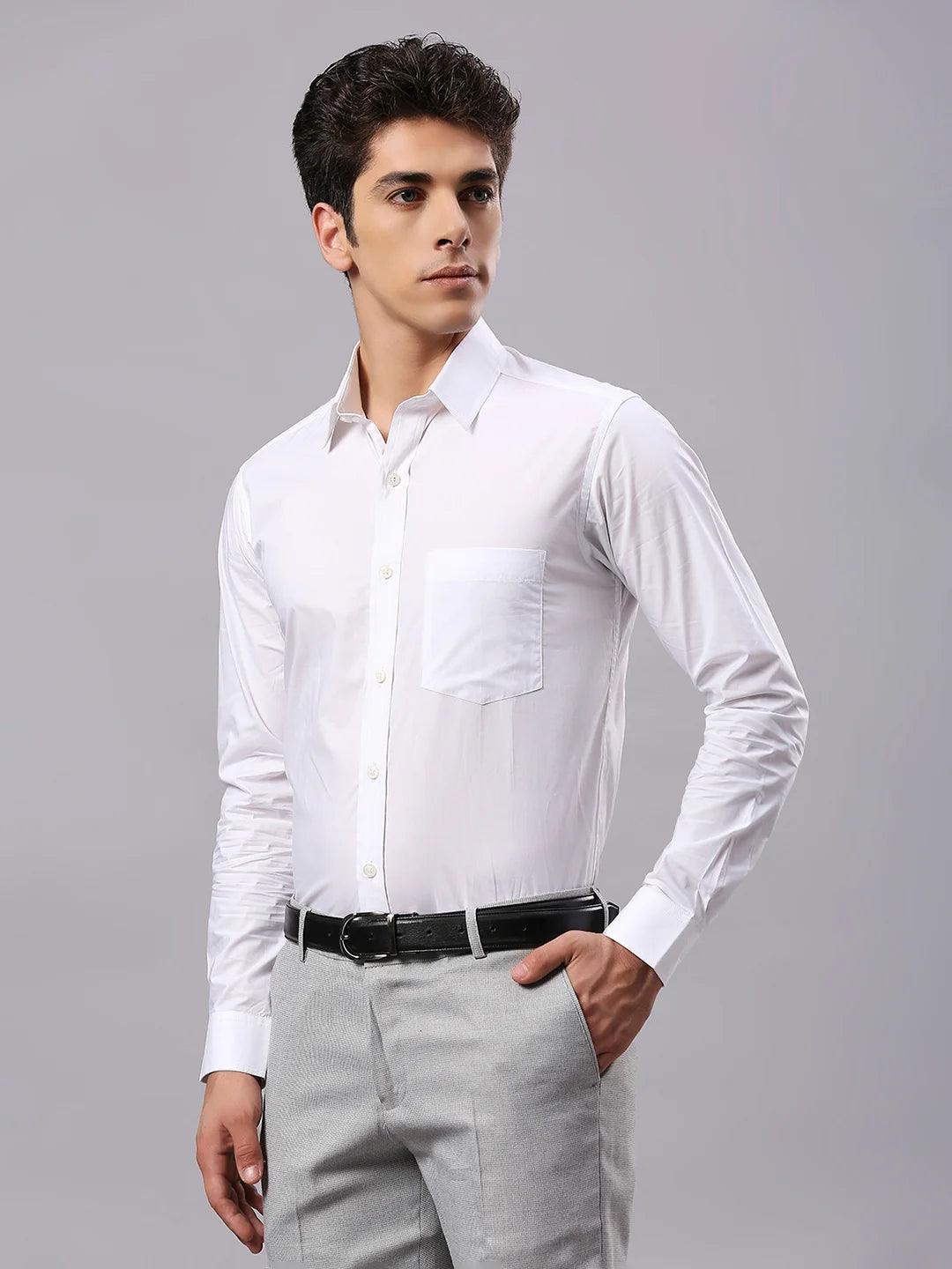 White Solid Shirt