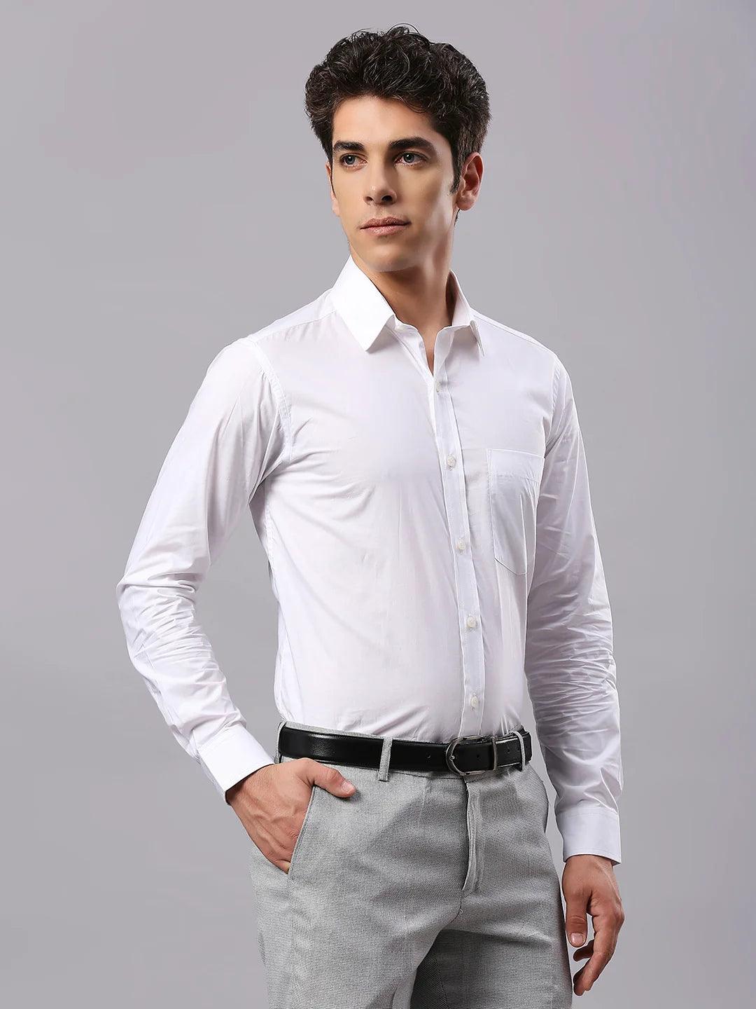White Solid Shirt