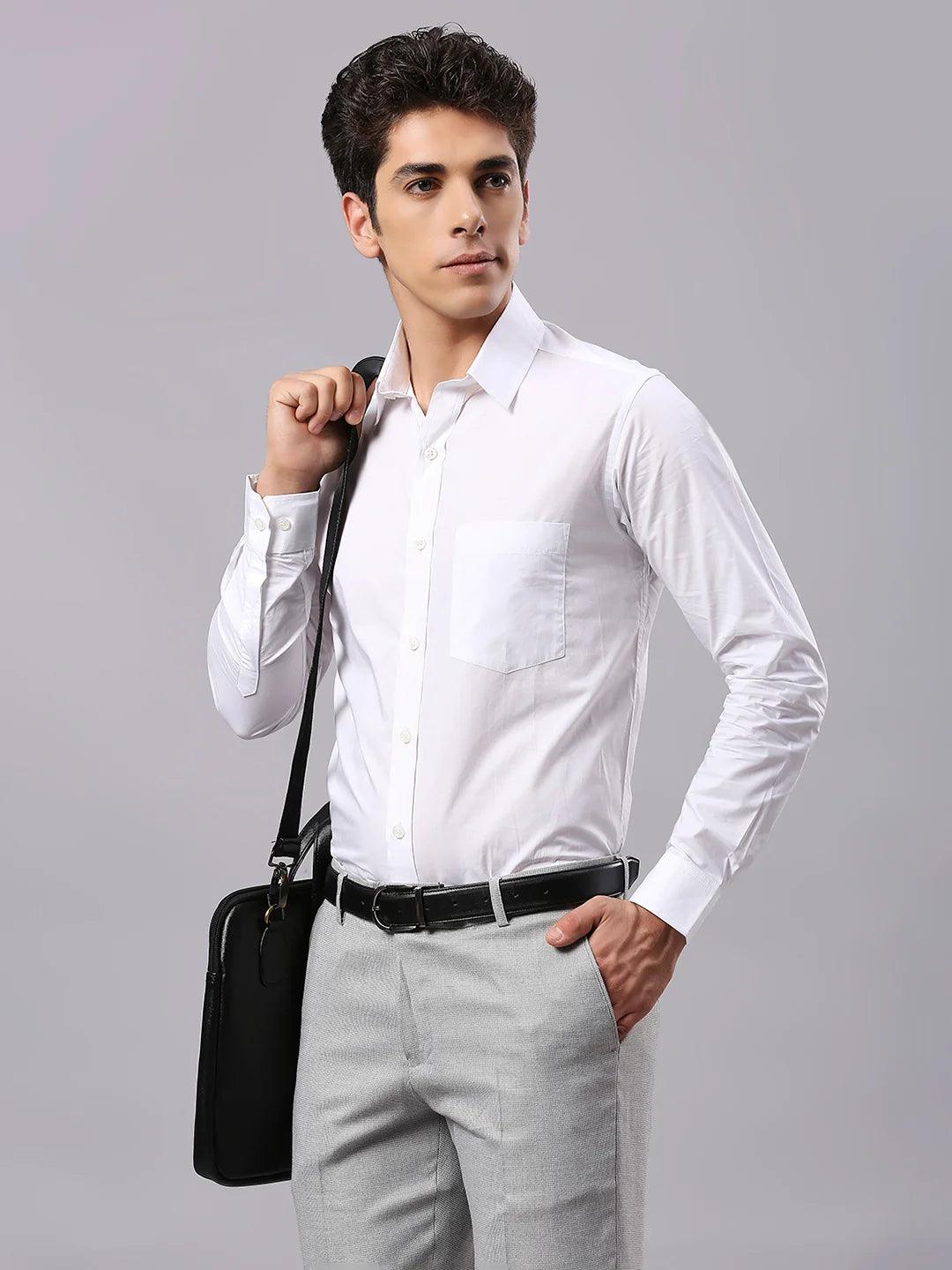 White Solid Shirt