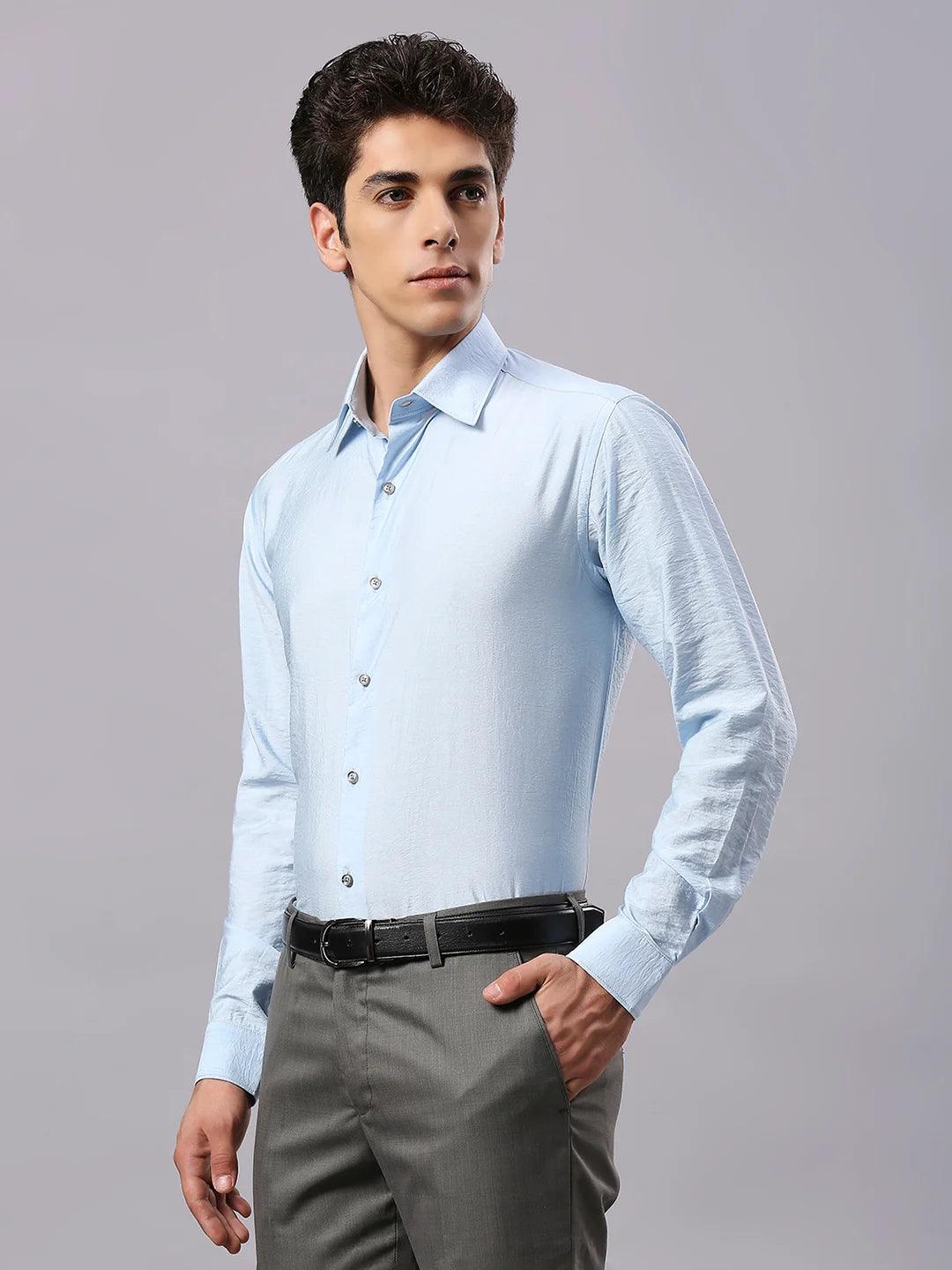 Sky Blue Solid Shirt