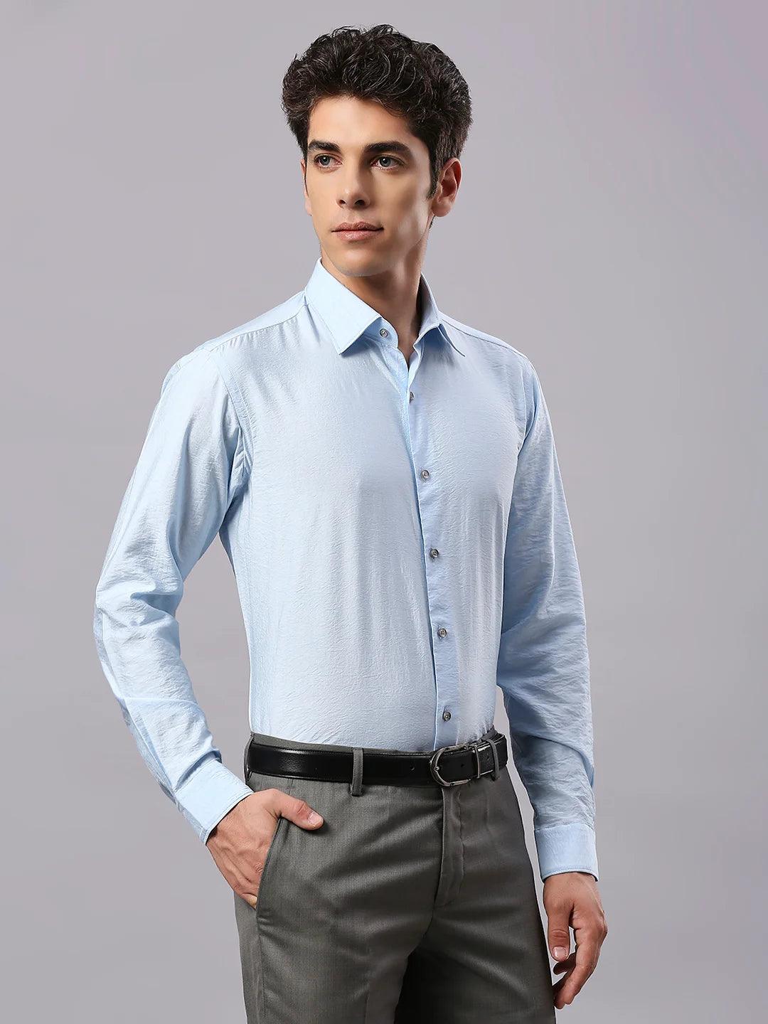 Sky Blue Solid Shirt