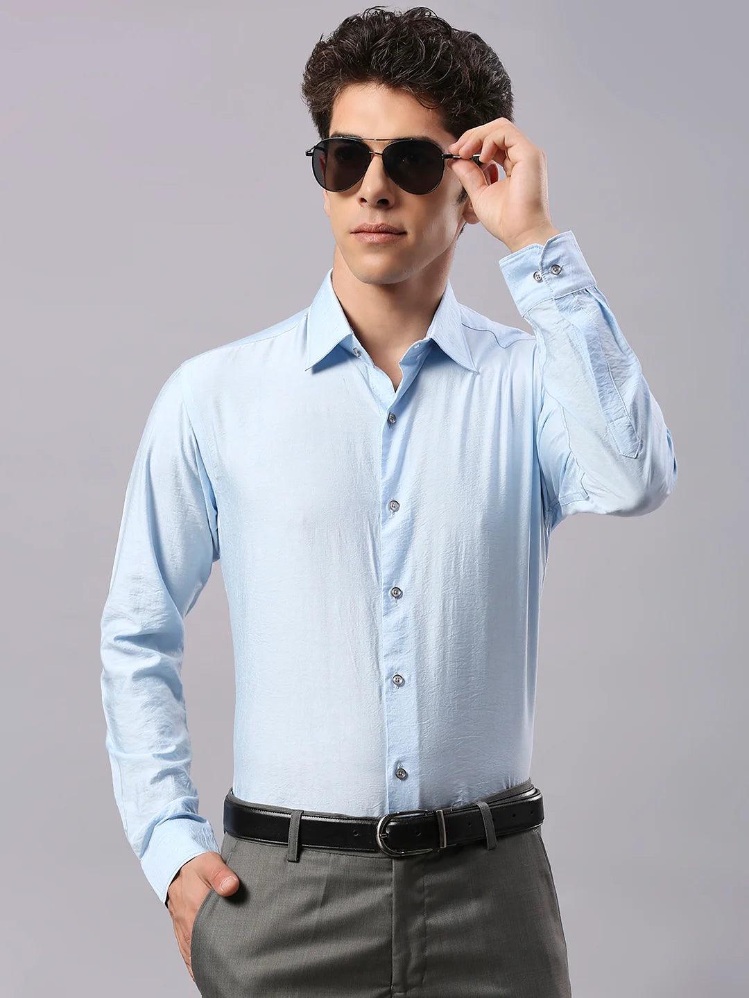Sky Blue Solid Shirt