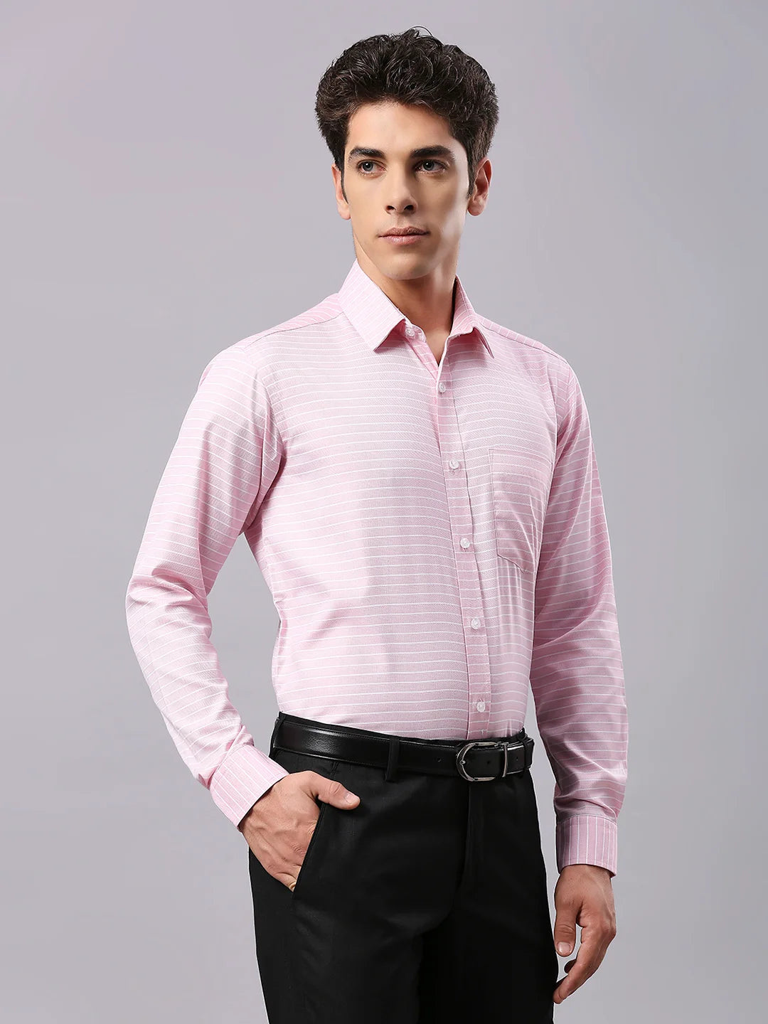 Pink Striped Shirt