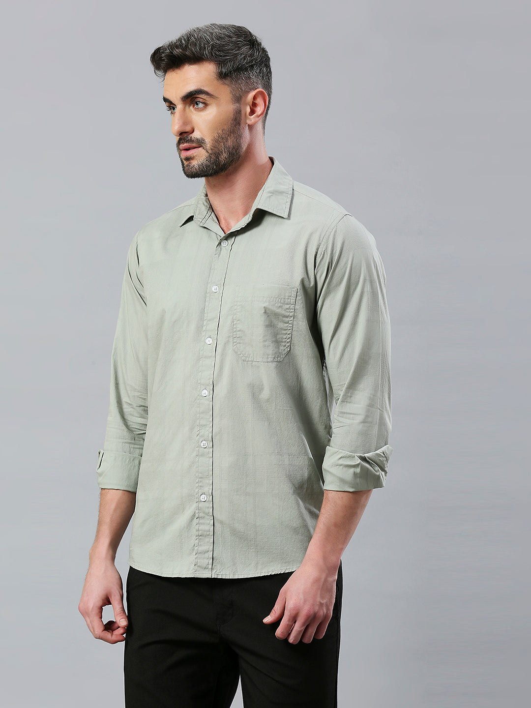 Light Olive Plain Shirt