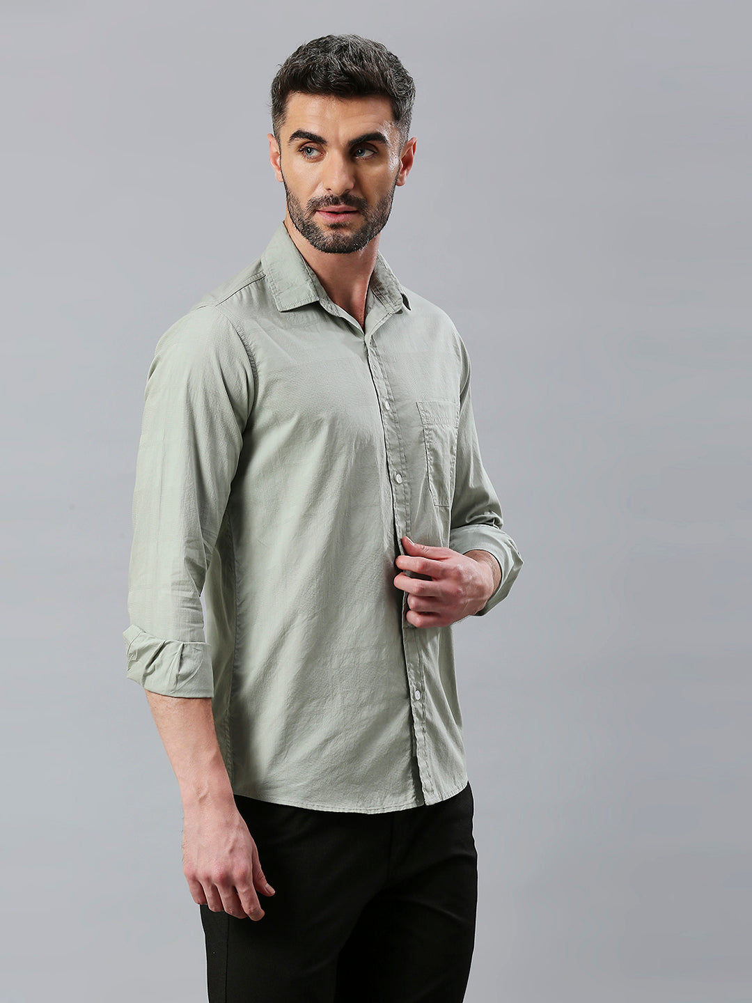 Light Olive Plain Shirt